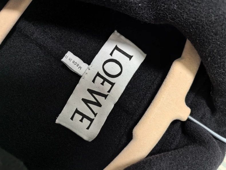 Loewe LOEWE Black Wool Coat Size 38 with Small Logo on Sleeve Size XS / US 0-2 / IT 36-38 - 5 Thumbnail