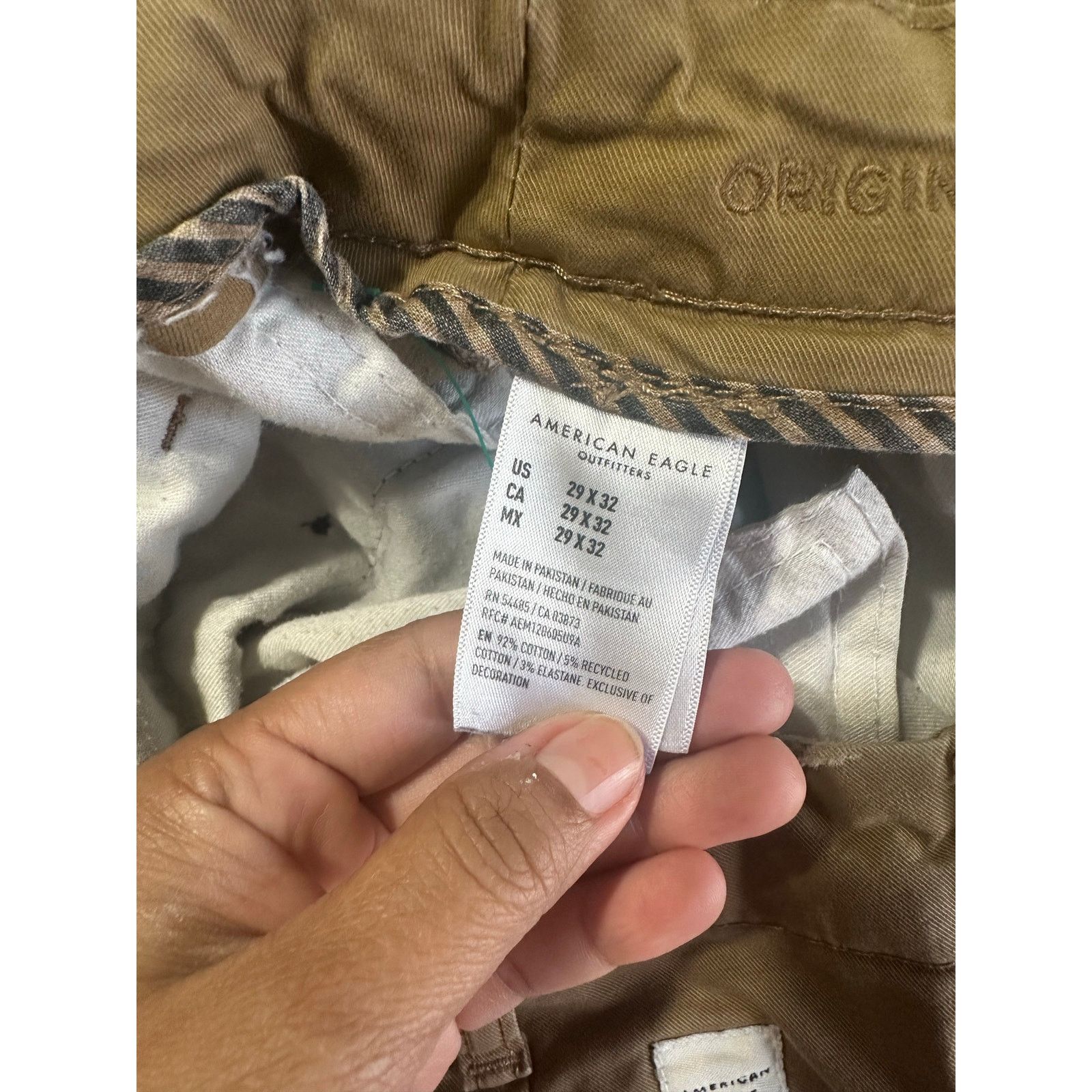 American Eagle Outfitters American Eagle Original Straight Brown Pants 29x32 Size US 29 - 10 Thumbnail