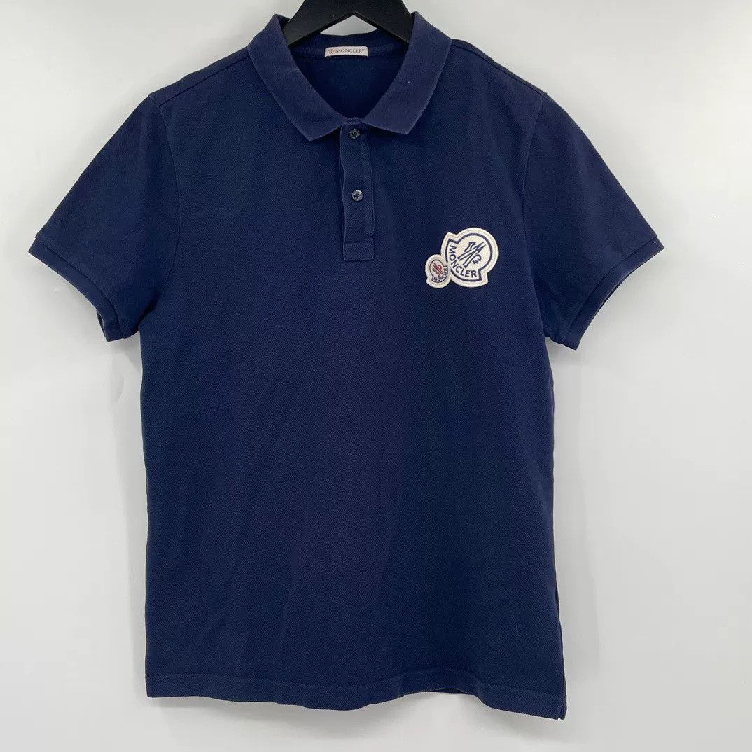 Moncler Moncler Blue Polo M Men Size US M / EU 48-50 / 2 - 1 Thumbnail