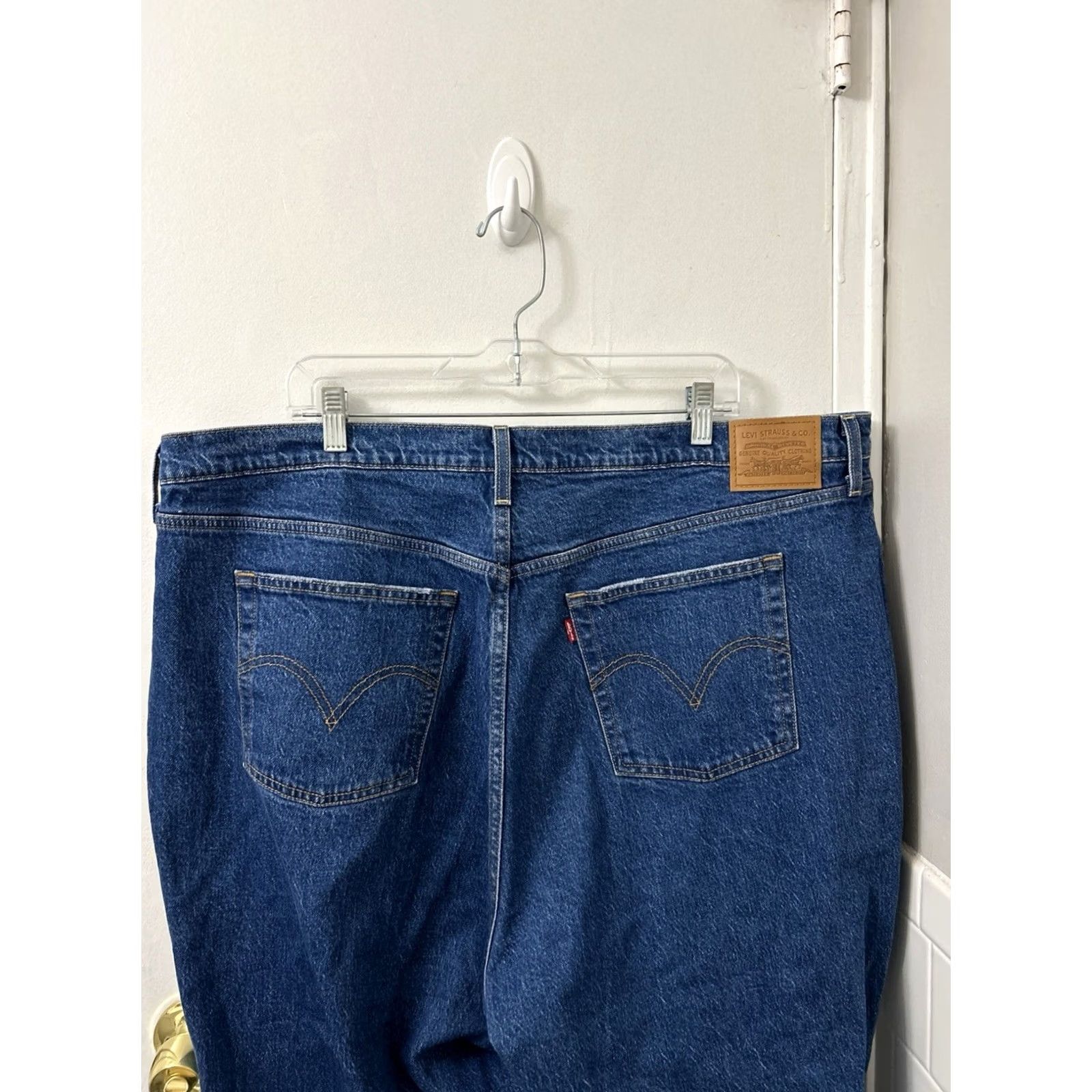 Denime Levi Strauss Co Ribcage Straight Ankle Jeans Womens 44x27 Blue Button Fly Denim Strai ght Size 30" / US 8 / IT 44 - 7 Thumbnail