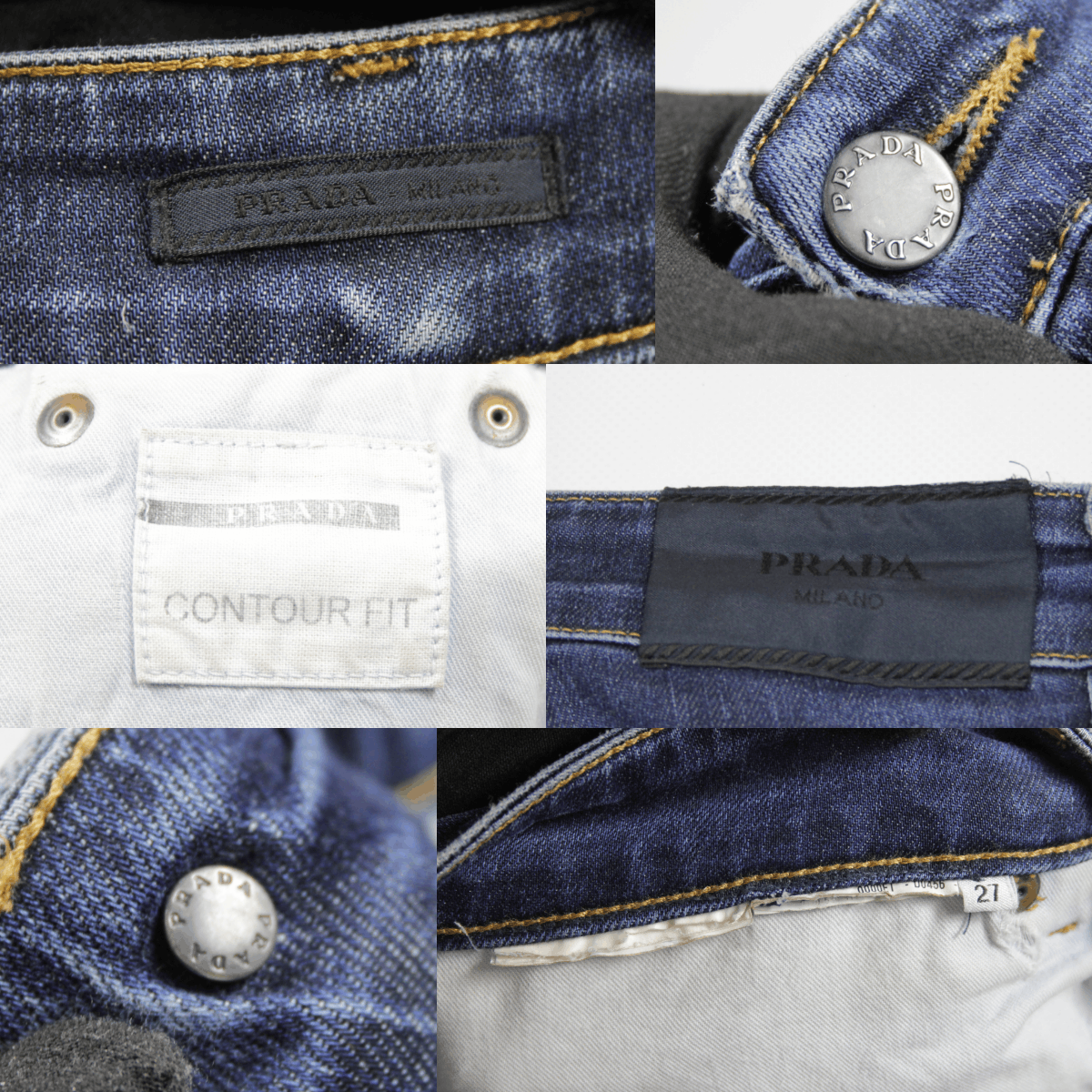 Prada Contour Fit Cut Off Jeans Vintage Size 27" / US 4 / IT 40 - 11 Thumbnail