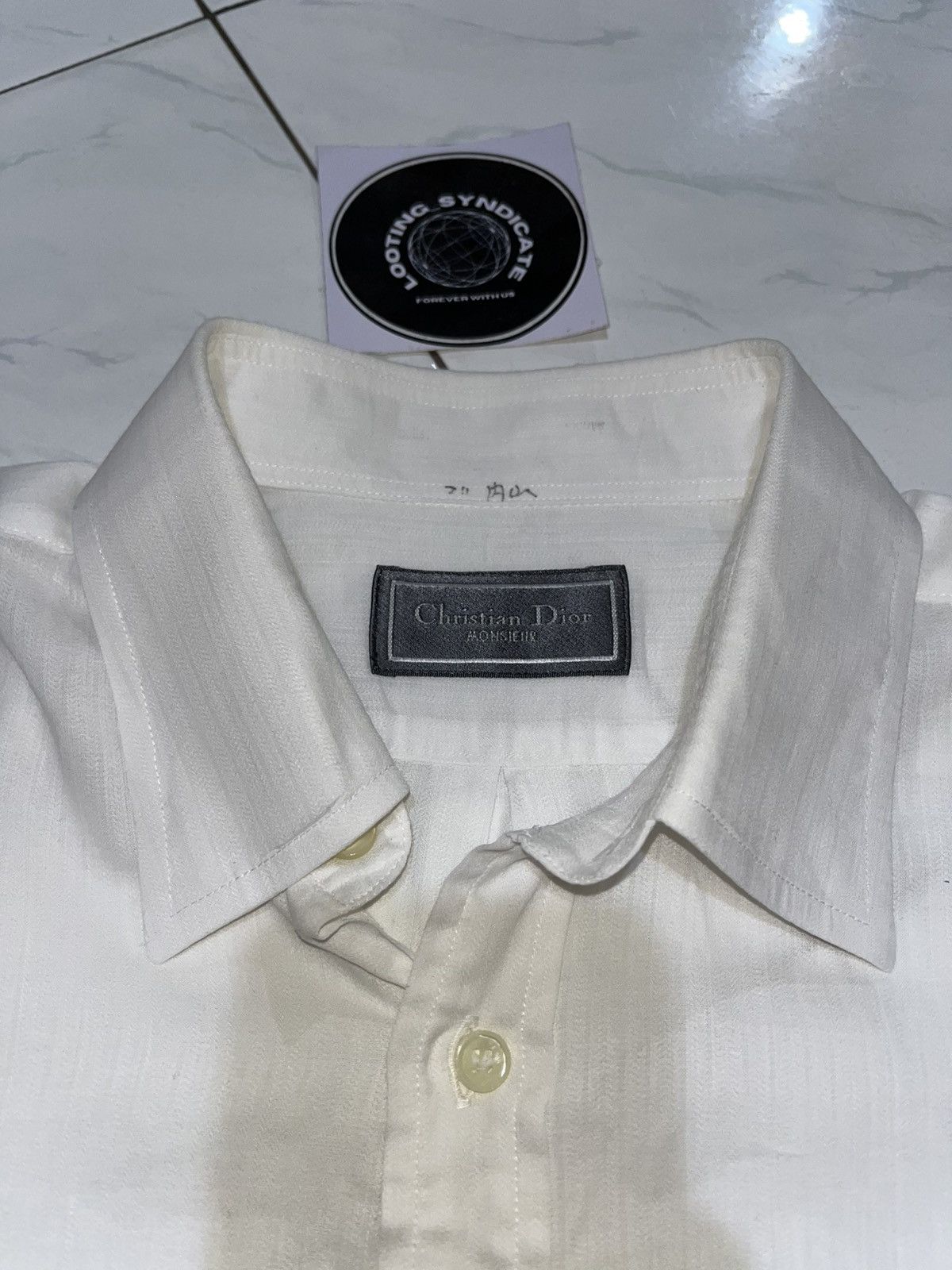 Dior 🔥Vintage Christian Dior Monsieur White Shirt Size US M / EU 48-50 / 2 - 7 Thumbnail