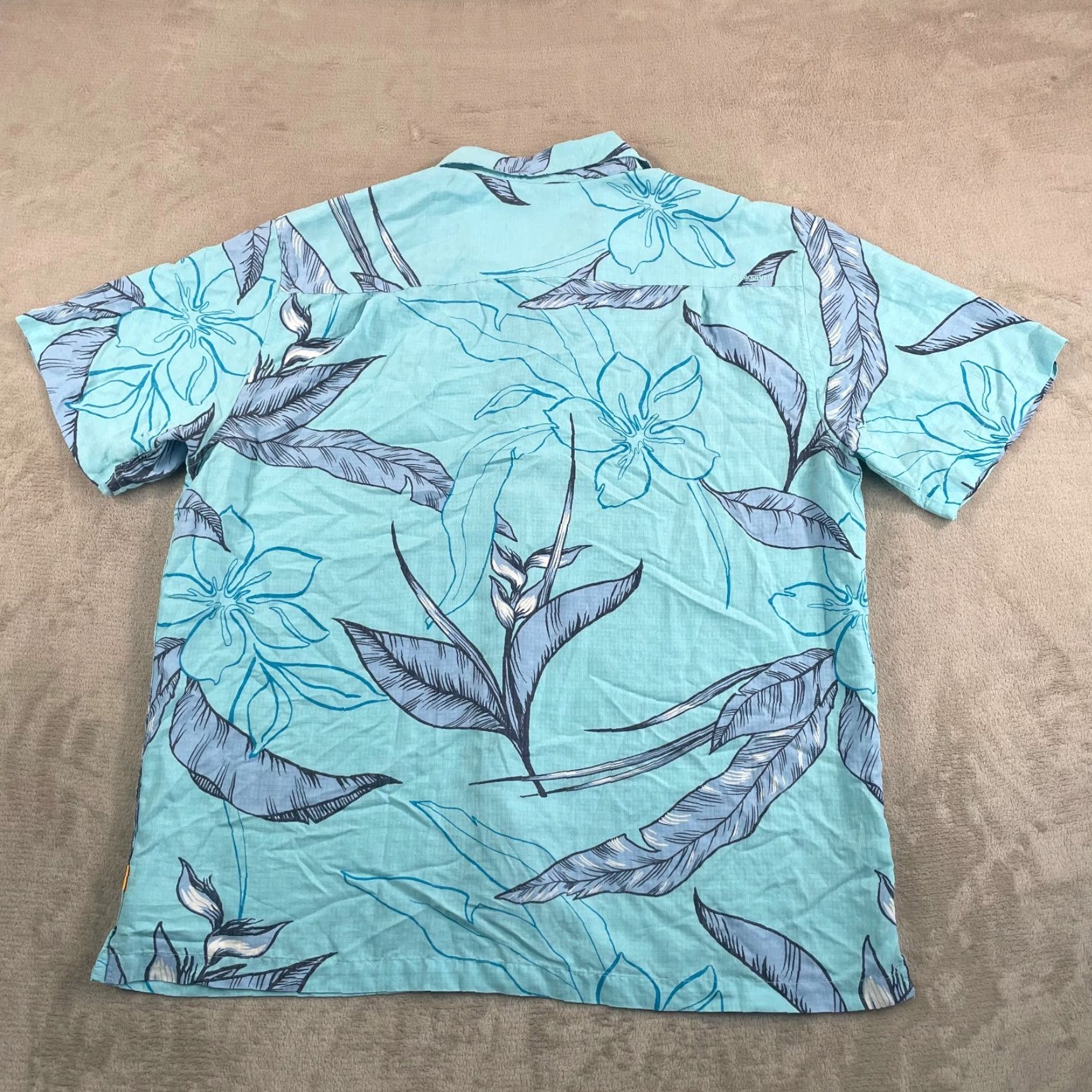 Quiksilver Quiksilver Waterman Shirt Men 2XL Blue Floral Hawaiian Short Sleeve NWOT Button-Up Collared Beach Tropical Surf Casual Mens Size US XXL / EU 58 / 5 - 4 Thumbnail