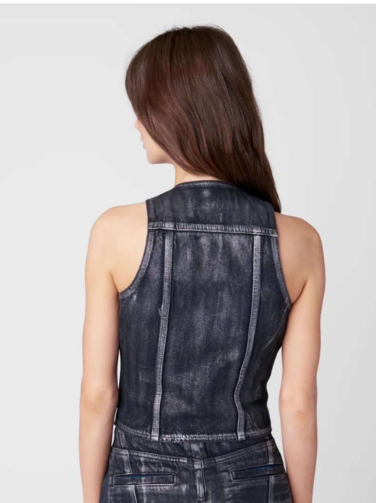 BLANKNYC New SOLD OUT NWT BLANKNYC Denim Vest in Metallic Heart Sz M Size M / US 6-8 / IT 42-44 - 3 Thumbnail