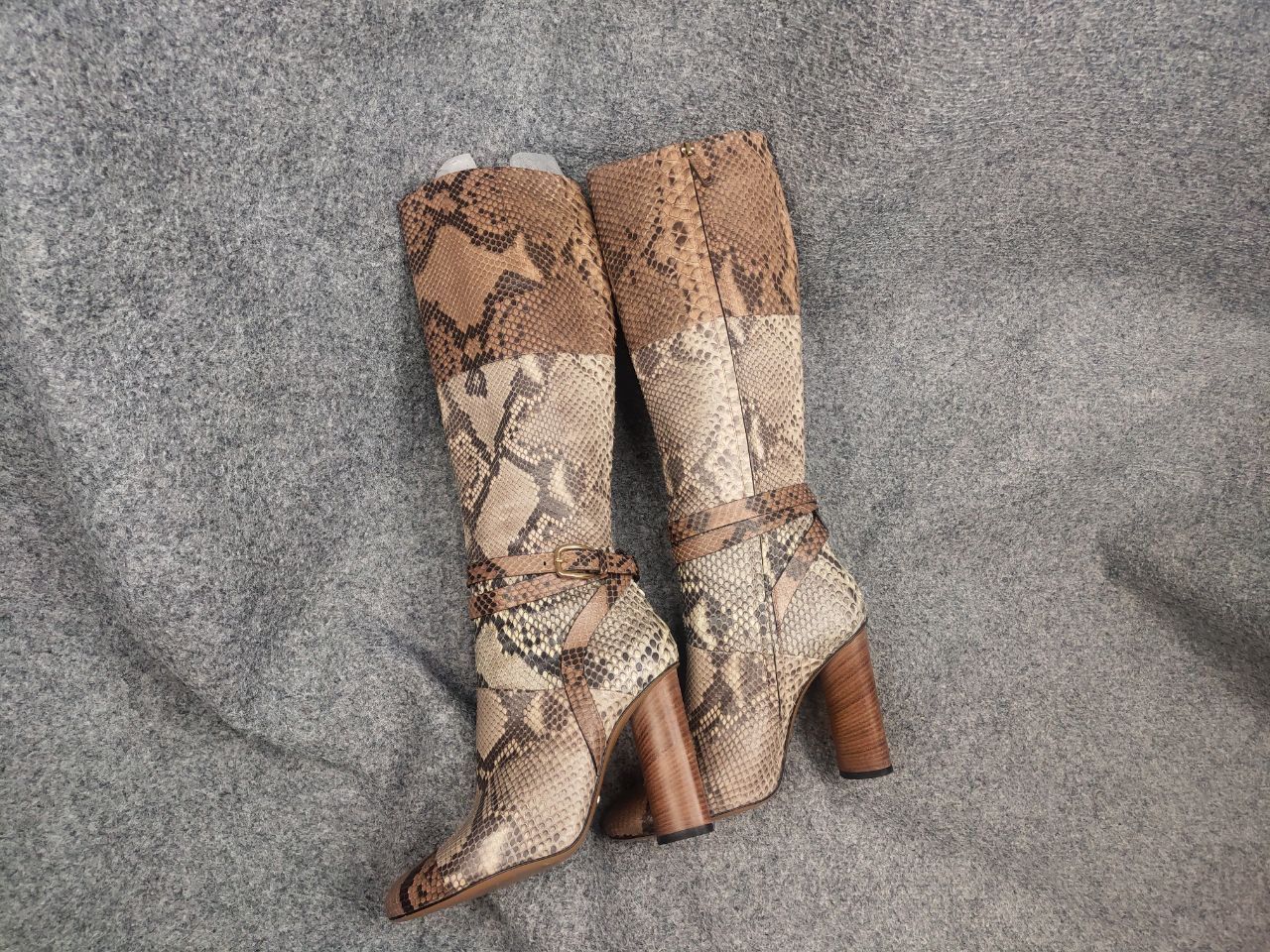 Gucci Gucci Authentic Python Snake Horsebit Knee Zip High Boots Size US 9.5 / IT 39.5 - 10 Thumbnail
