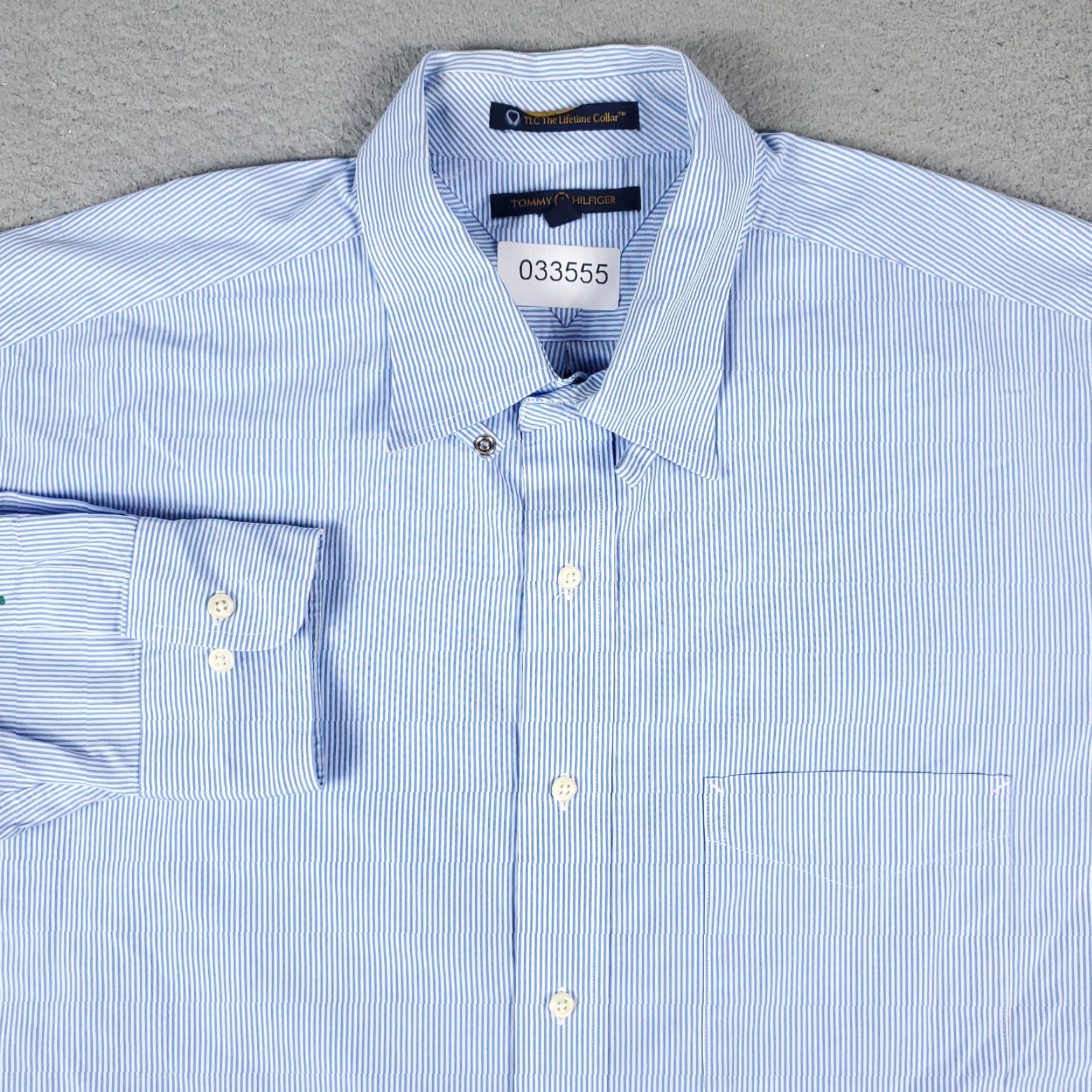 Tommy Hilfiger Tommy Hilfiger Shirt Mens XL Blue Striped Button-Up Long Sleeve Casual Classic Modern Preppy Size US XL / EU 56 / 4 - 2 Thumbnail