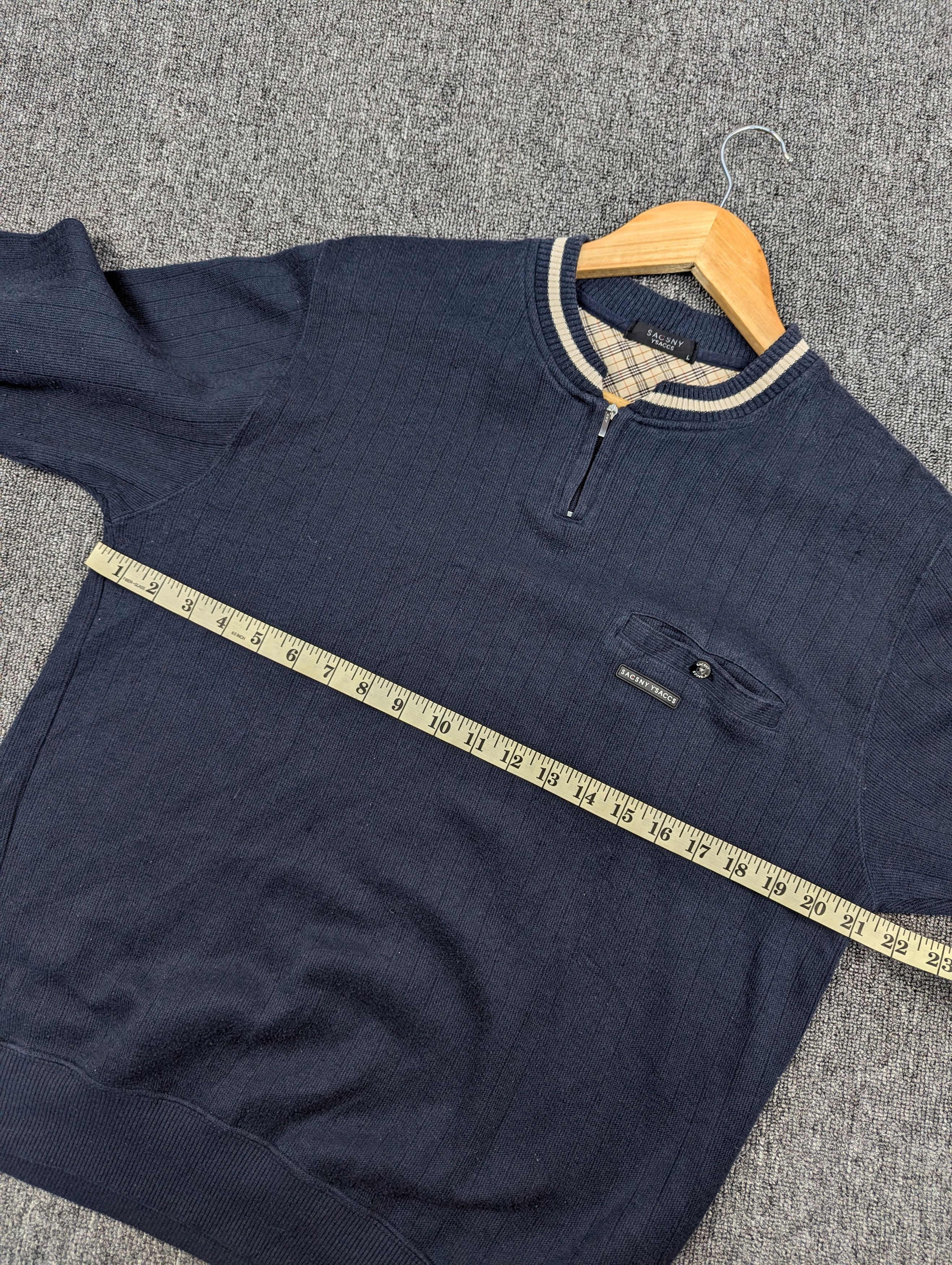 Yohji Yamamoto Vintage Sacsny Y'saccs Yohji Yamamoto Halfzip Sweatshirt Size US M / EU 48-50 / 2 - 13 Thumbnail