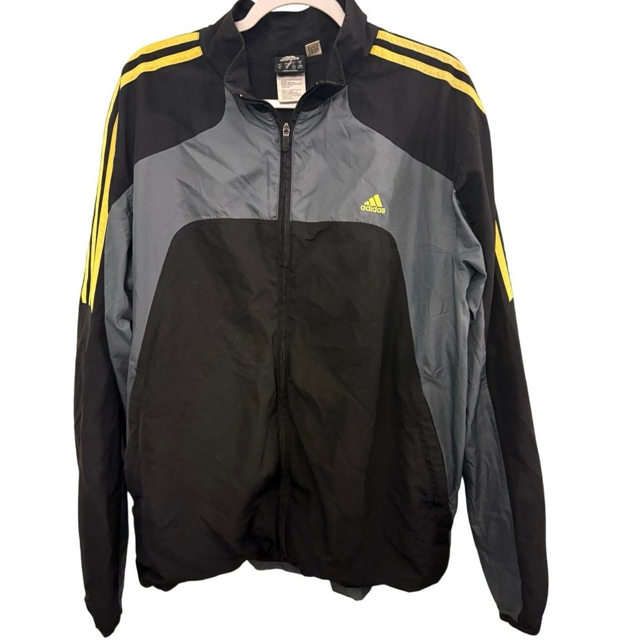 Adidas Vintage Adidas Gray and Black Windbreaker Size XL Size US XL / EU 56 / 4 - 1 Thumbnail
