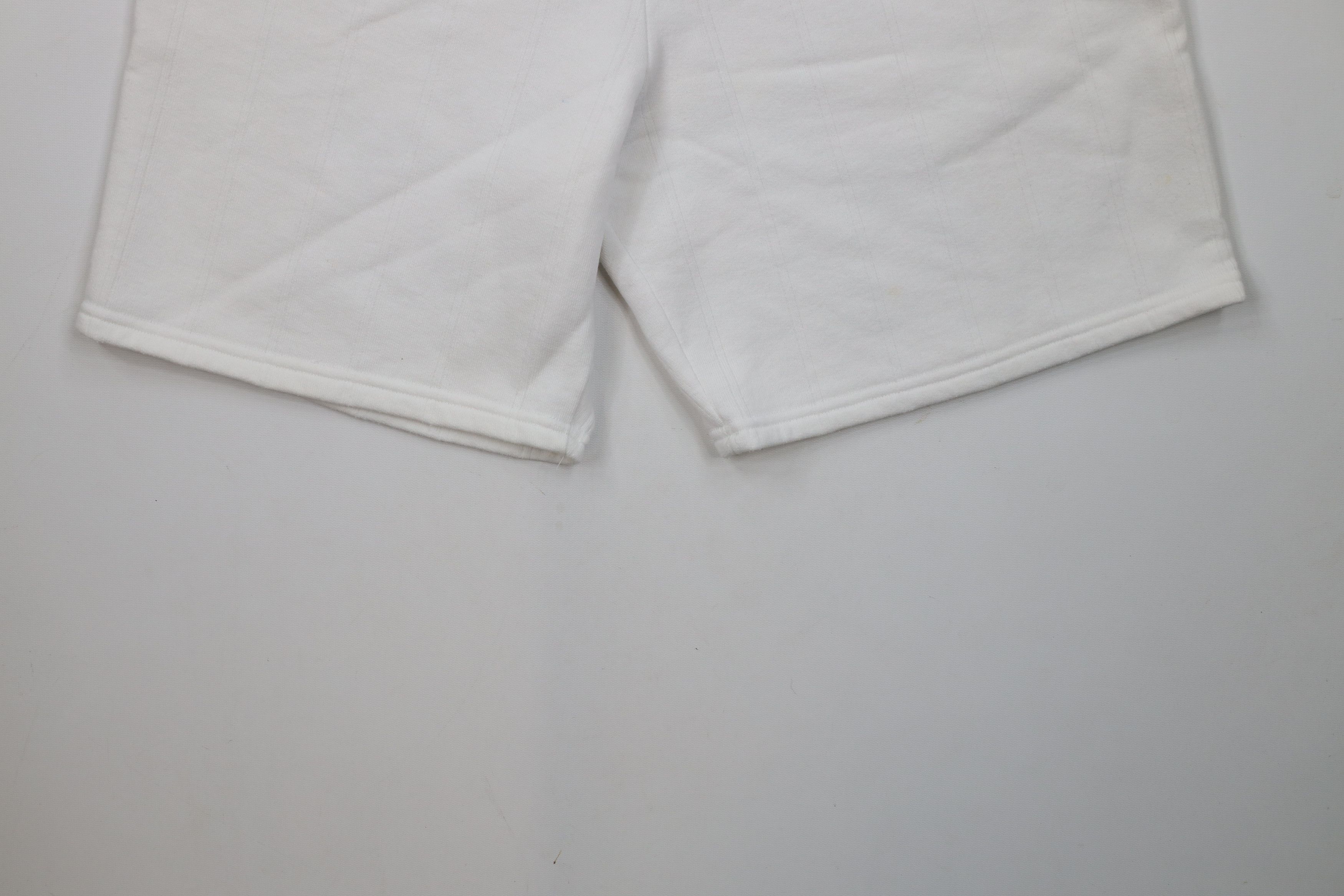 Vintage Vintage 90s Streetwear Knee Sweatpants Shorts White USA Size US 34 / EU 50 - 4 Thumbnail