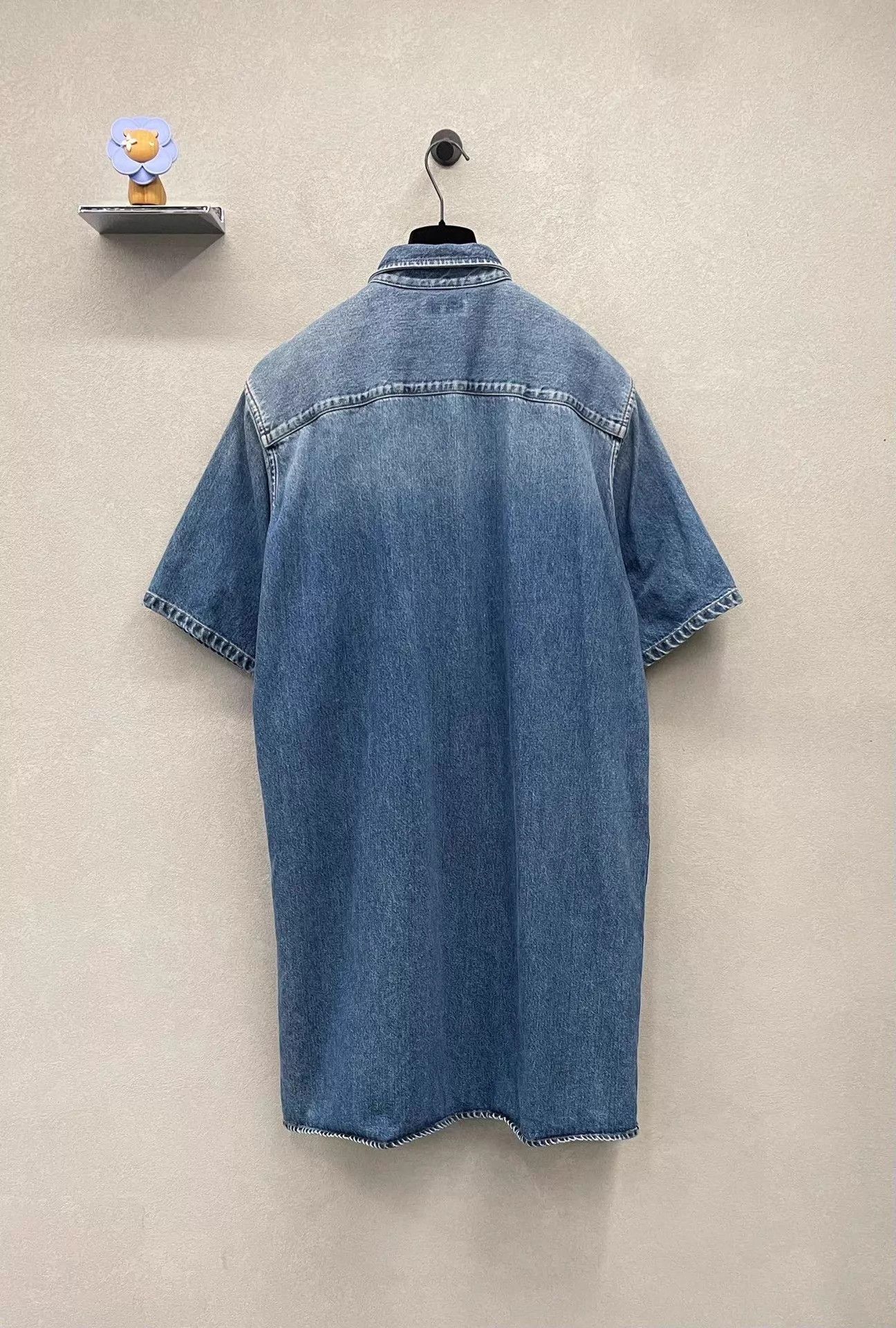 Balenciaga BALENCIAGA Blue Denim Shirt Jacket Vintage Logo Size S / US 4 / IT 40 - 2 Thumbnail