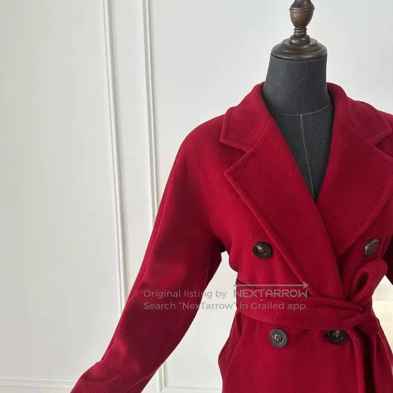 Max Mara MaxMara Red Wool Long Coat . Size M / US 6-8 / IT 42-44 - 6 Thumbnail