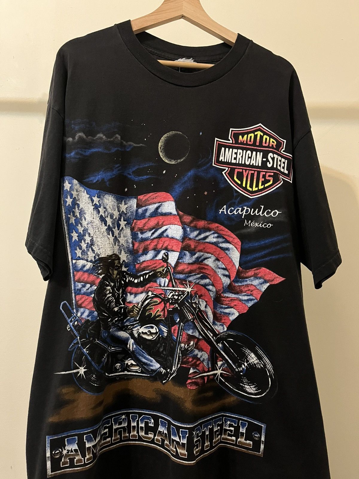 Vintage 90s Harley Davidson American Steel Graphic Tee