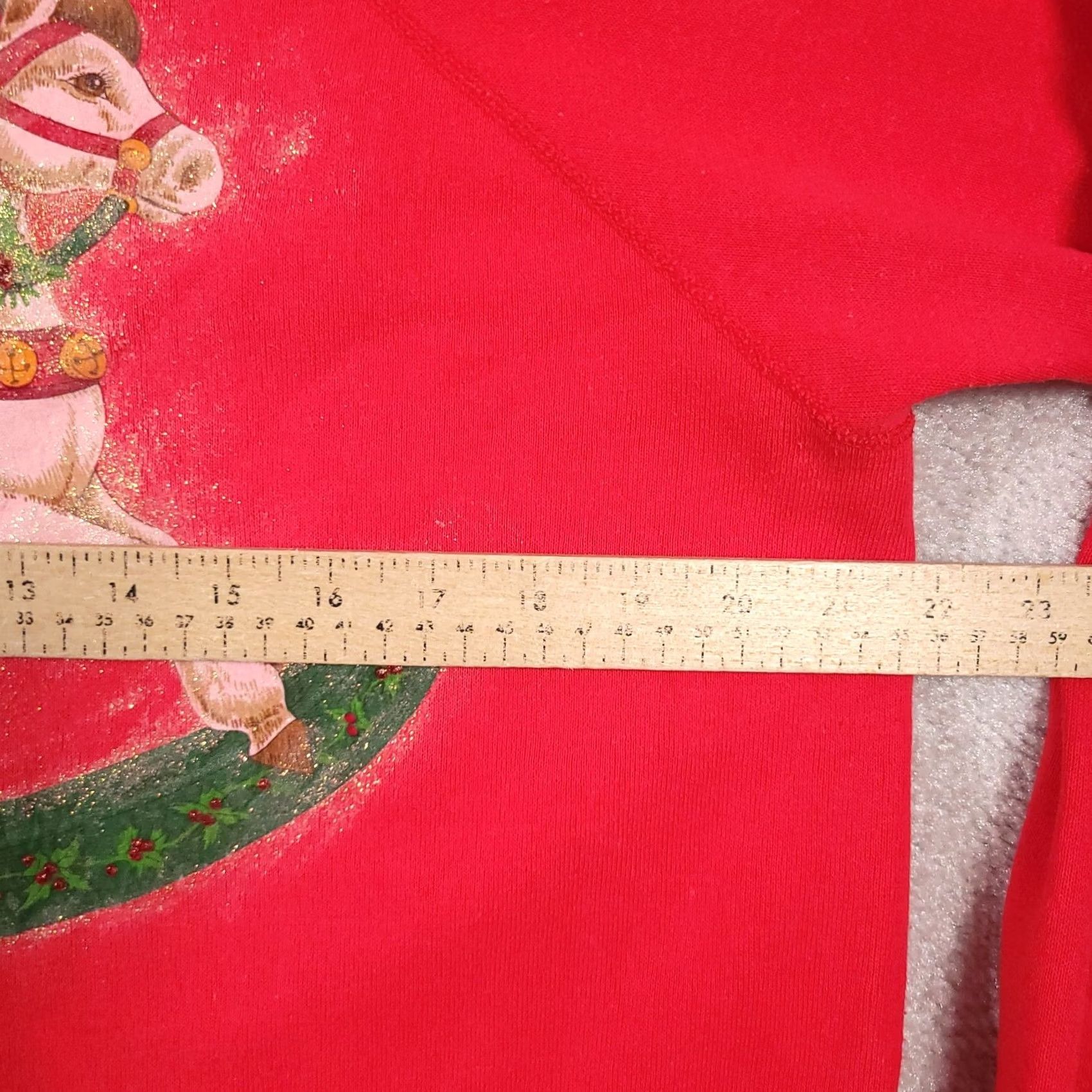 Vintage VINTAGE Pannill Sweatshirt Women's XL Red Grandma Rocking Horse Made In USA Sweatshirt Pullover Knit Crew Neck Long Sleeve 80s 90s Casual Womens Size XL / US 12-14 / IT 48-50 - 6 Thumbnail