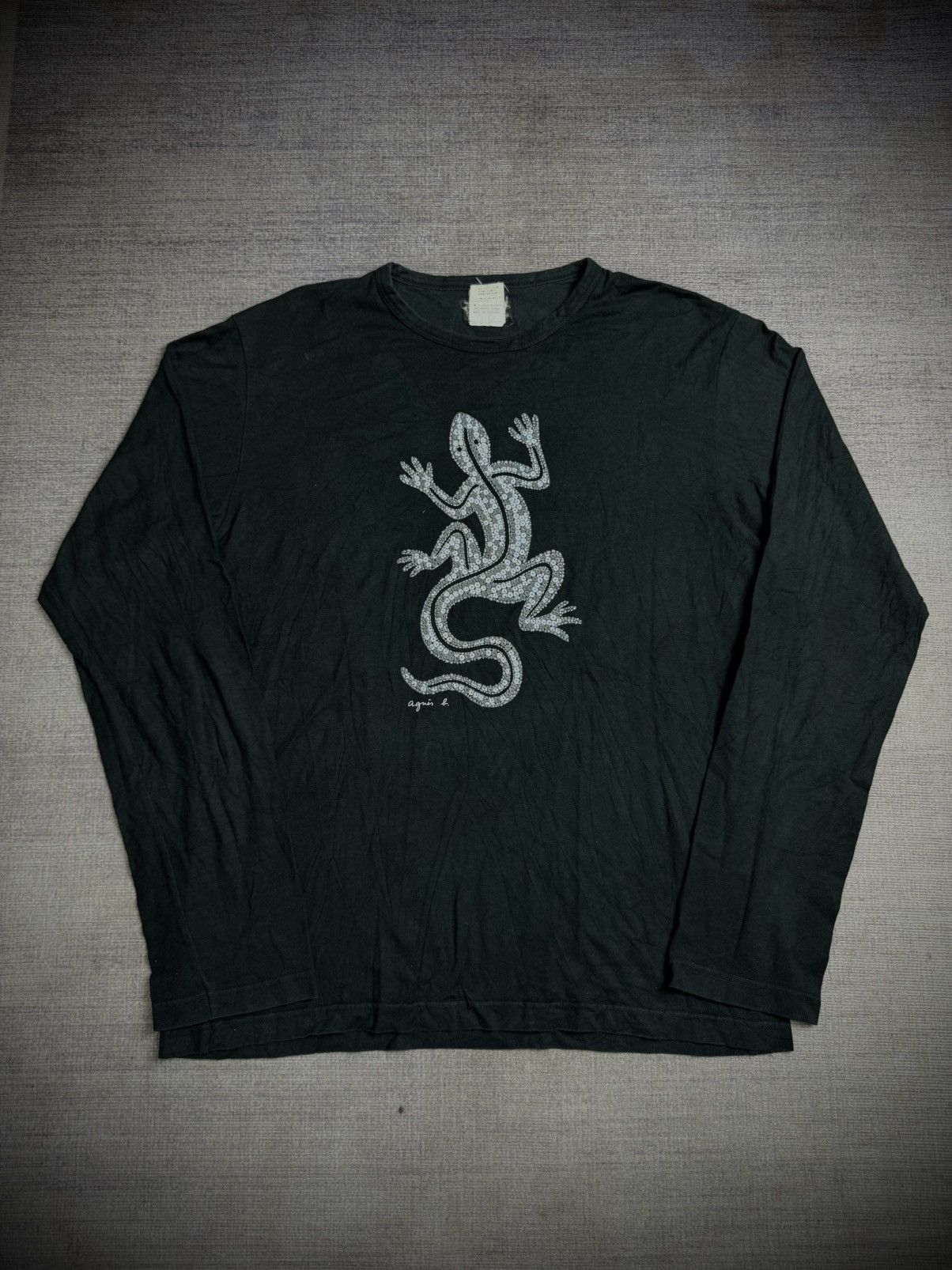 agnes b. Agnes.b lizard big logo long sleeve Size US XL / EU 56 / 4 - 1 Thumbnail