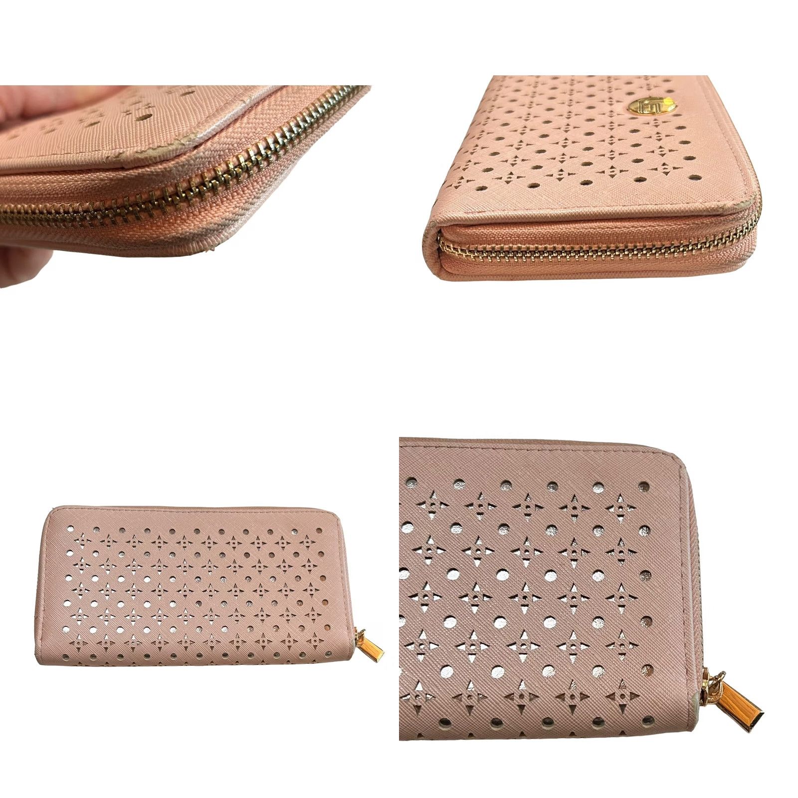 Vintage URBAN ENERGY Wallet Women Pink Credit Card Holder Read Zip-Around Geometric Logo Condensed Size ONE SIZE - 9 Thumbnail
