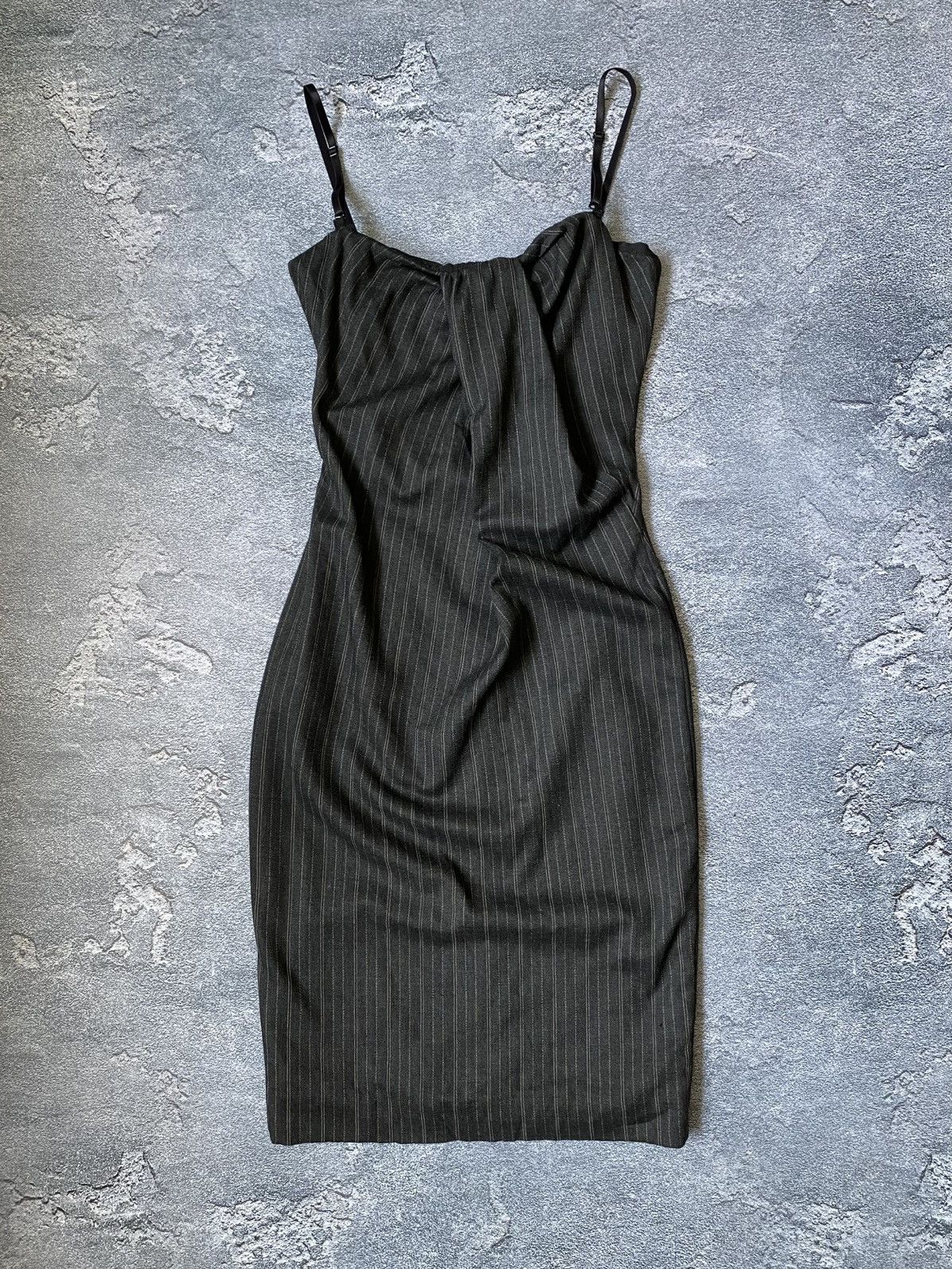 Dolce & Gabbana Dolce Gabbana pinstriped Inner Corset Bustier Draped Dress Size M / US 6-8 / IT 42-44 - 2 Thumbnail
