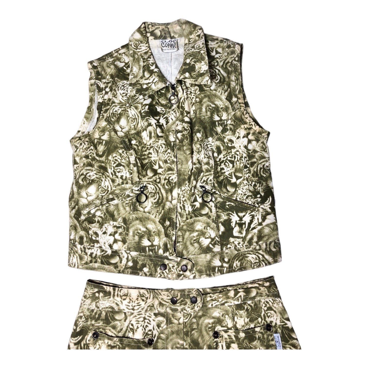 Cop Copine The Cop Copine Tiger Print Denim Set Size ONE SIZE - 3 Thumbnail
