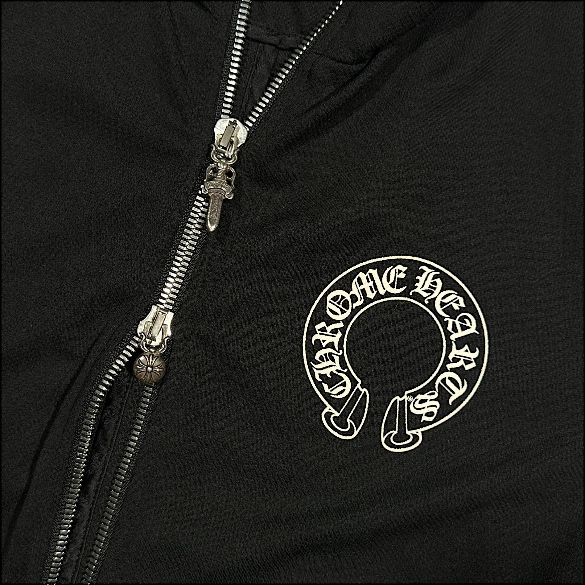 Chrome Hearts CH Zip Up Track Jacket Black Leather Dagger Zipper Size US M / EU 48-50 / 2 - 5 Thumbnail