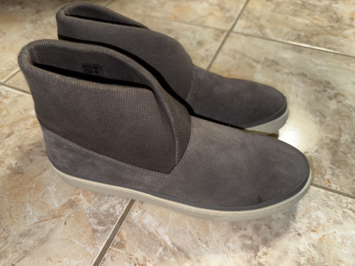 MULO Mulo Brown/Gray Suede and Ribbed-Knit Slippers Size 10 Size US 10 / EU 43 - 2 Thumbnail