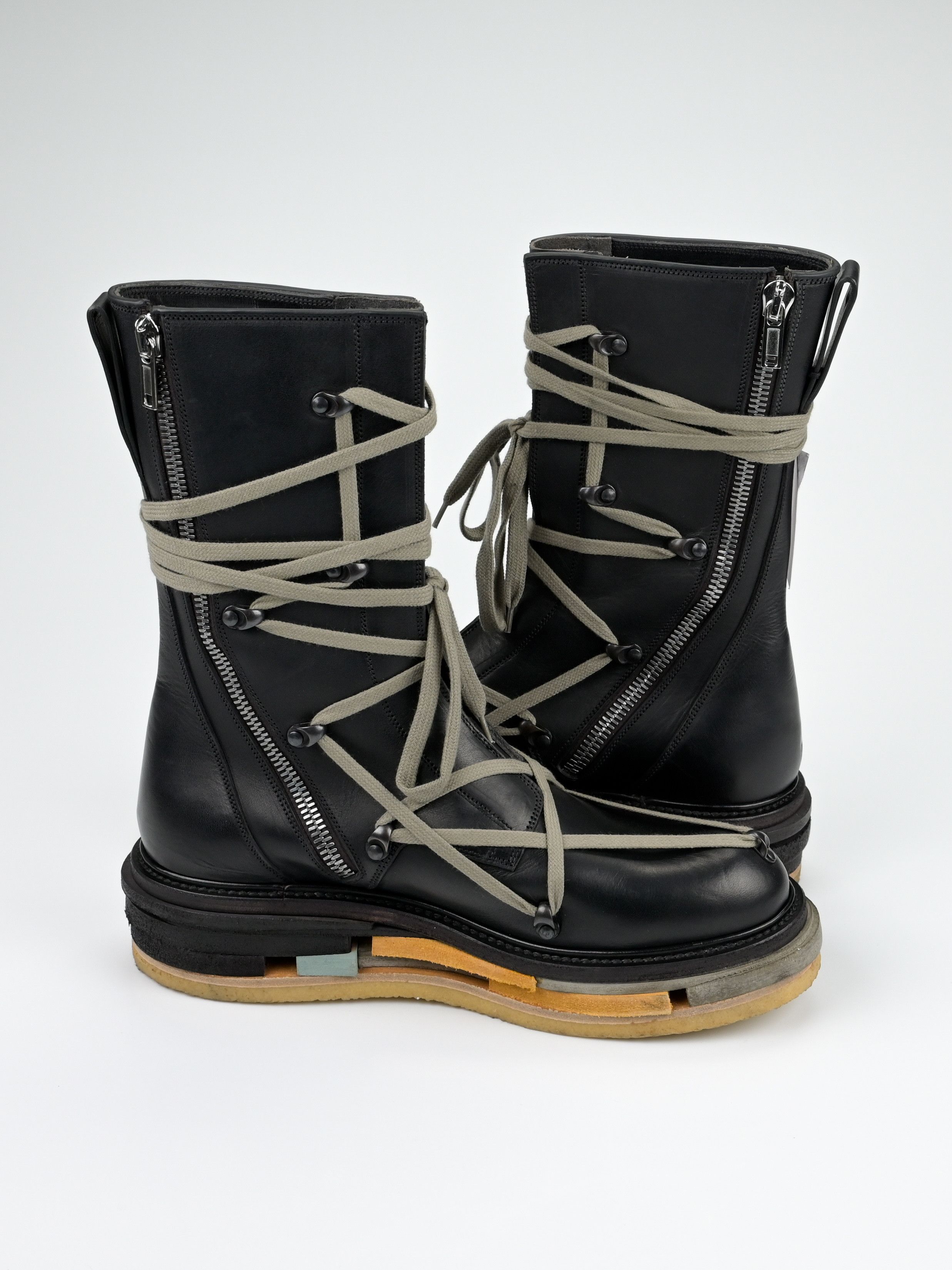 Rick Owens F/W 2017 Glitter Hexagram Creeper Boots Lego Sole Size US 10.5 / EU 43-44 - 5 Thumbnail