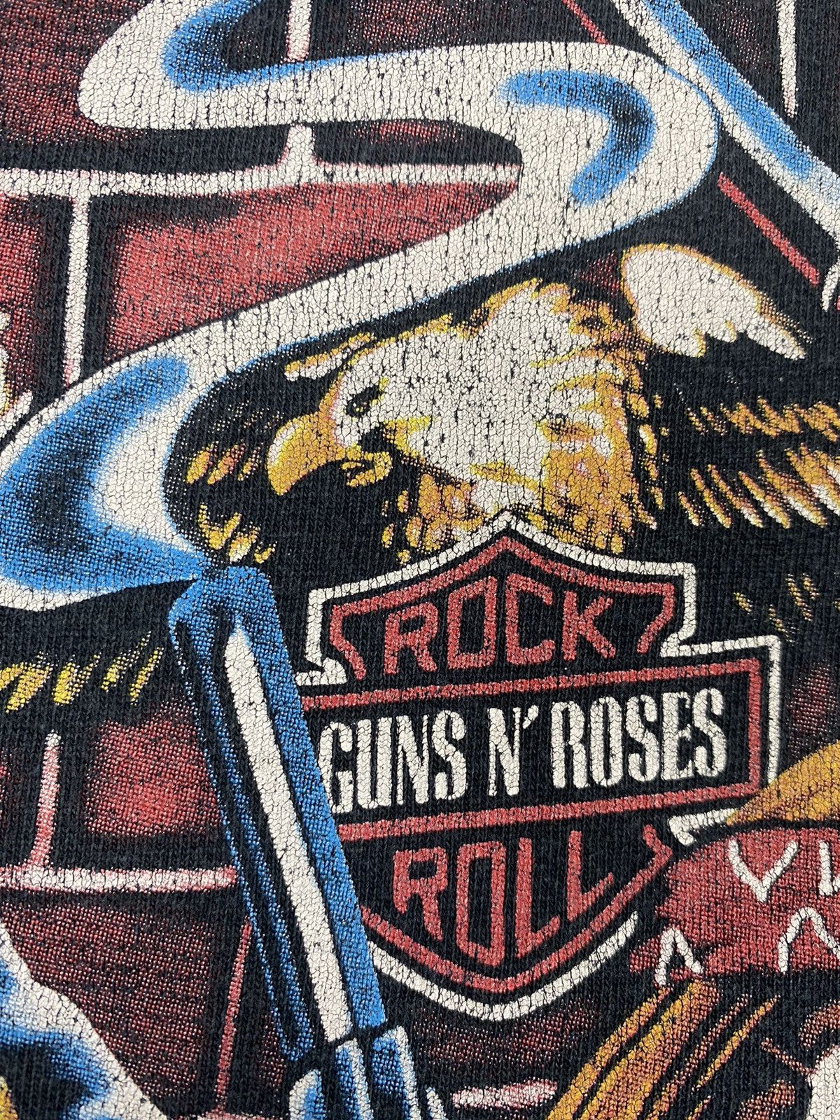 Guns N' Roses Vintage Guns N Roses Rock N Roll Whiskey Harley Full Print Size US M / EU 48-50 / 2 - 13 Thumbnail