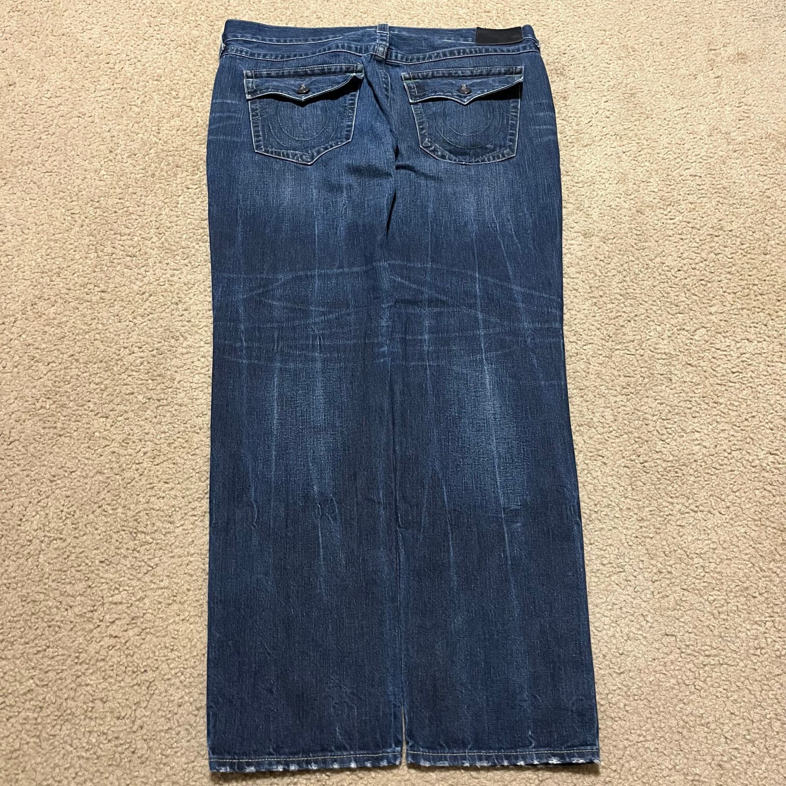 True Religion Y2K True Religion Ricky Super T Distressed Dark Wash Jeans Size US 40 / EU 56 - 1 Thumbnail