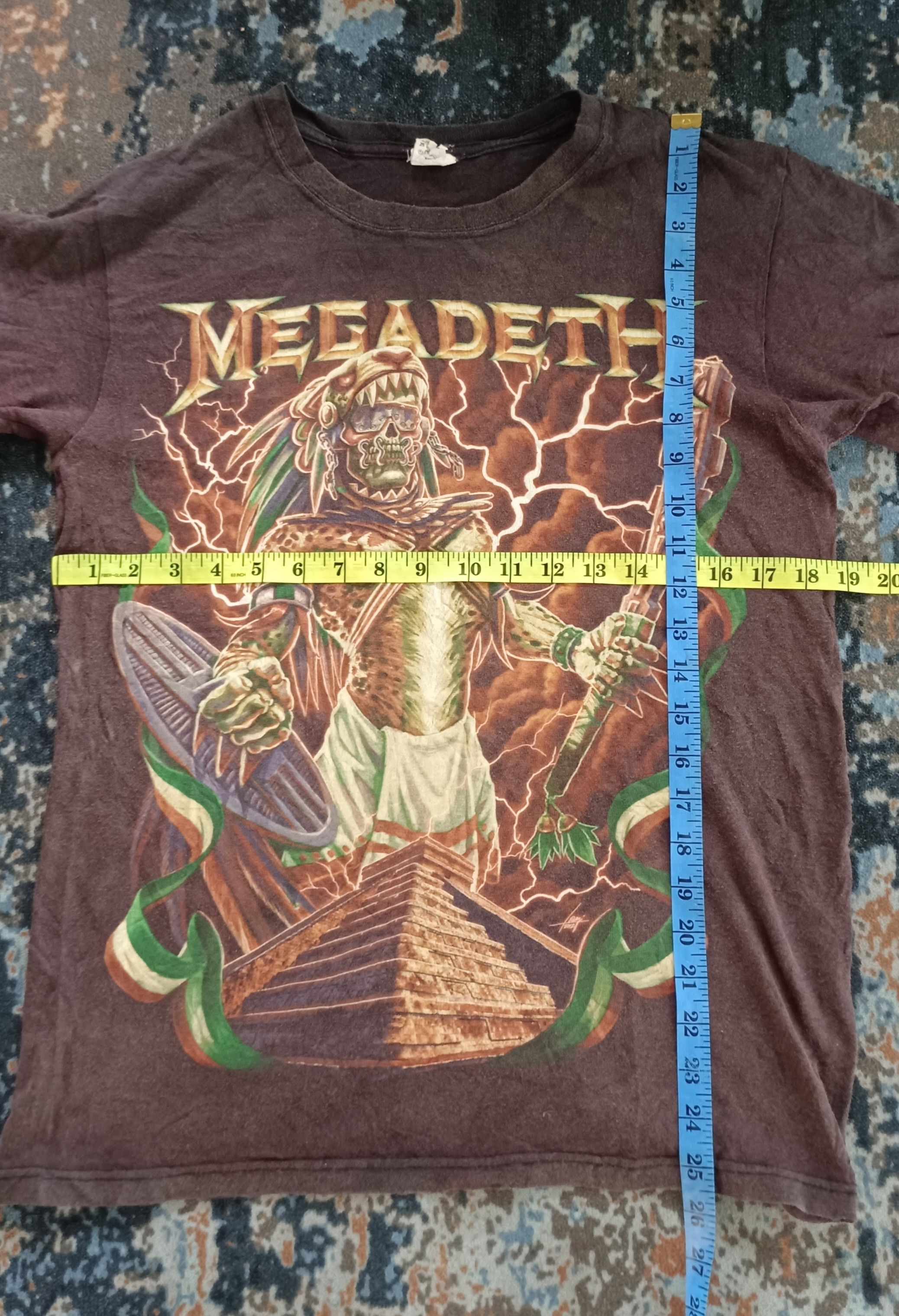 Band Tees × Megadeth × Vintage Vintage🔥🔥Megadeth Pyramid Vid Thunder Band Size US M / EU 48-50 / 2 - 9 Thumbnail