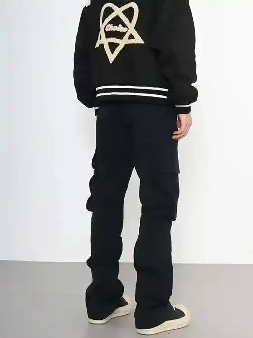 Designer utility punk zipper flared pants Size US 30 / EU 46 - 4 Thumbnail