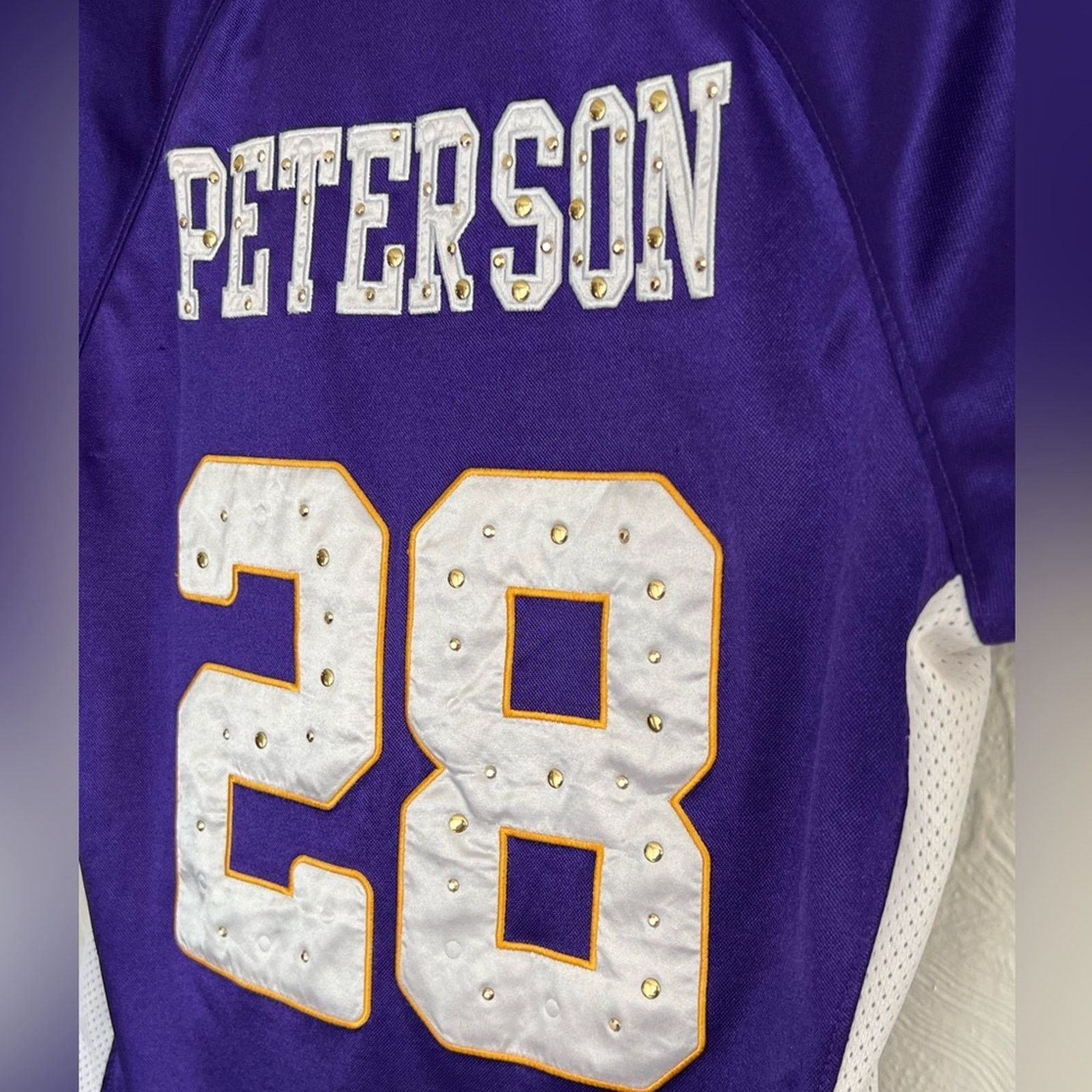 NFL NFL Team Apparel MINNESOTA VIKINGS Jersey RHINESTONES NICE Size L / US 10 / IT 46 - 3 Thumbnail