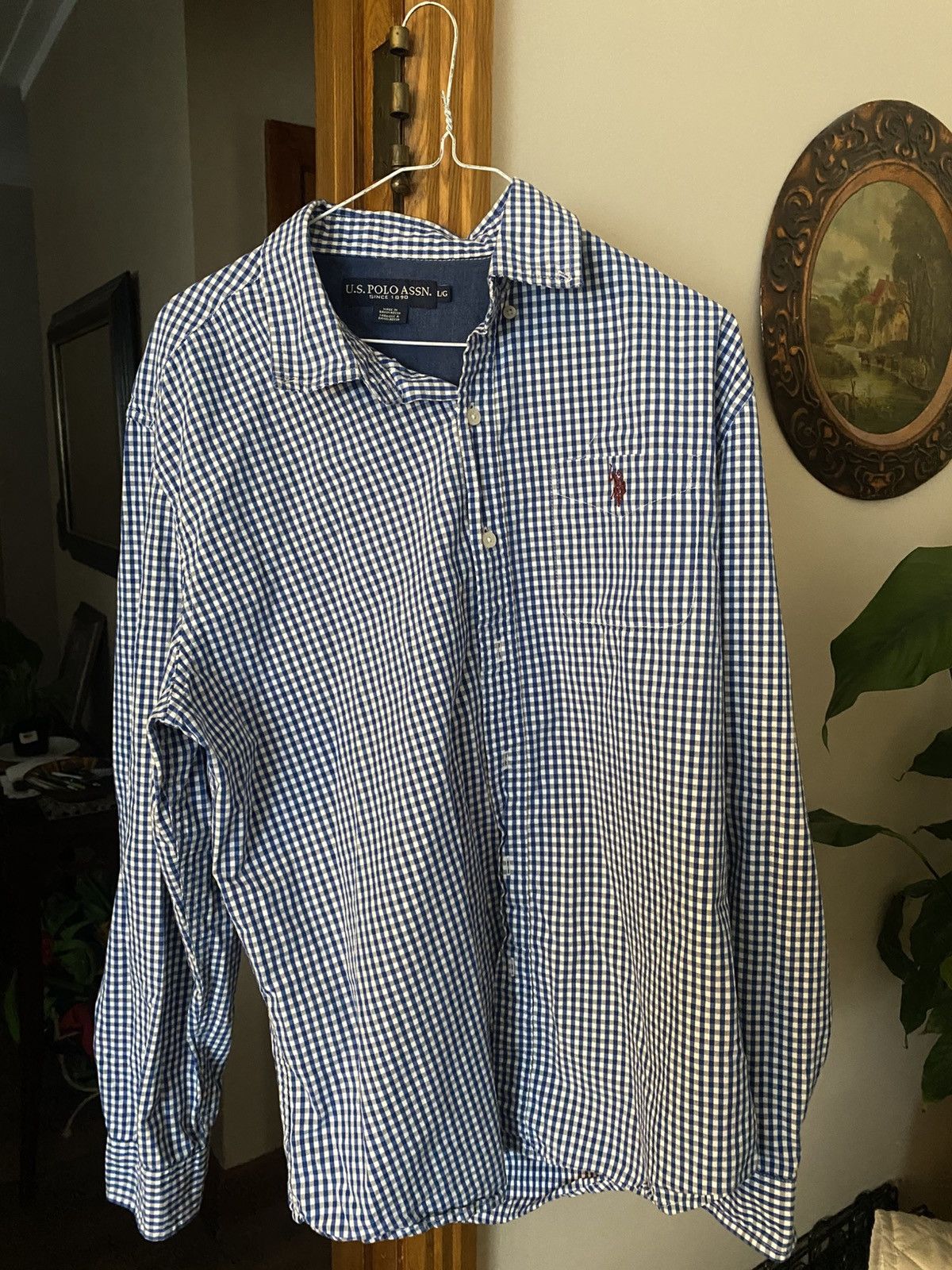 Ralph Lauren Polo by Ralph Lauren Men's Blue Checkered Shirt Size US L / EU 52-54 / 3 - 1 Thumbnail