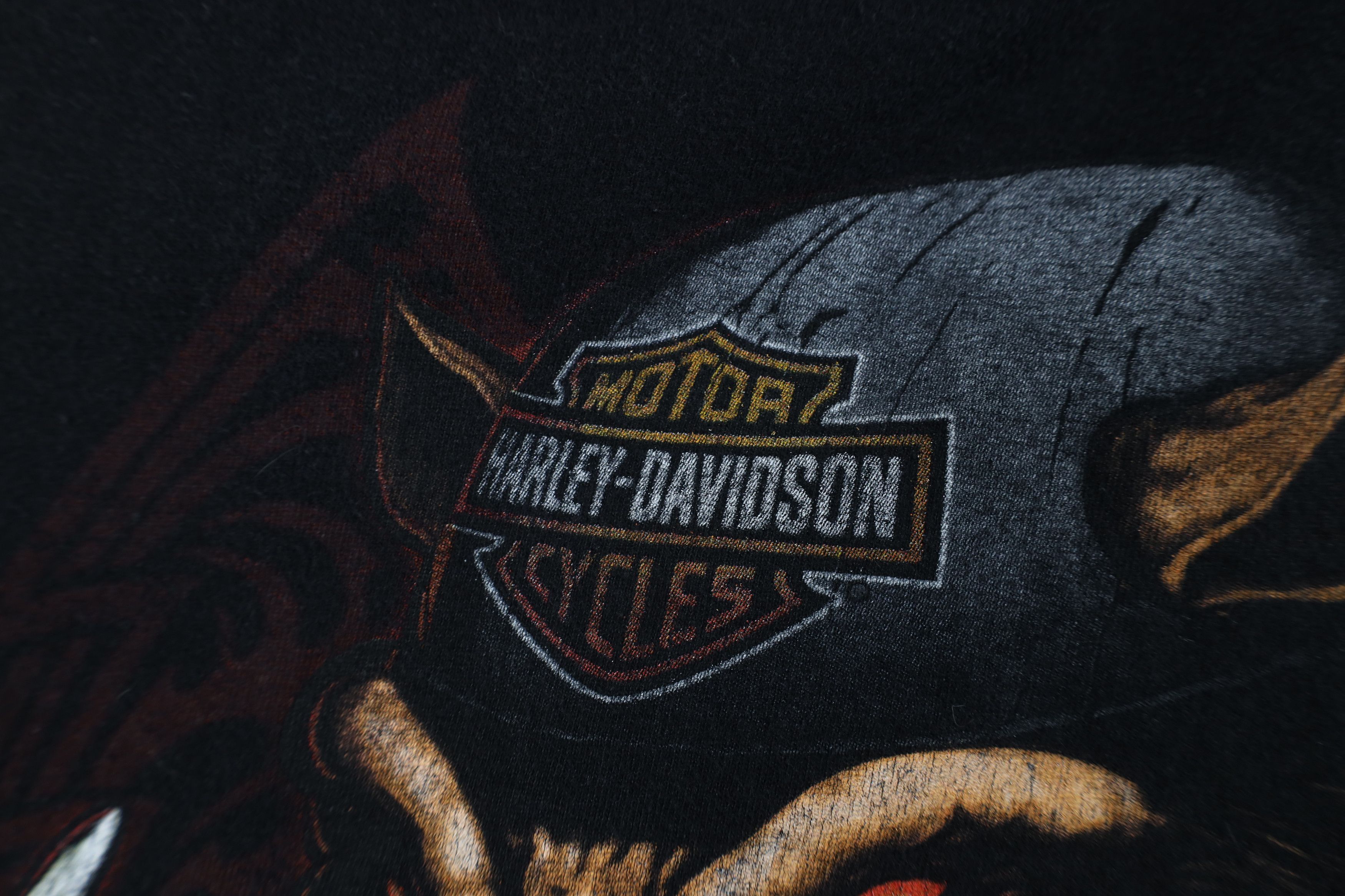 Harley Davidson Vintage Y2K Harley Davidson Hog Motorcycle T-Shirt Black Size US L / EU 52-54 / 3 - 5 Thumbnail
