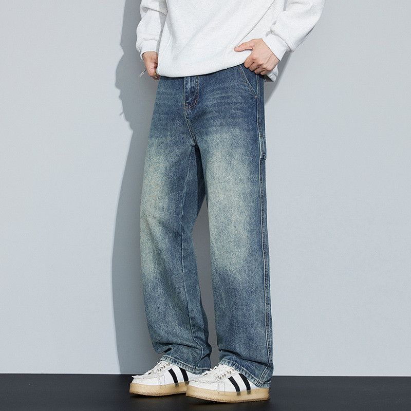 Vintage American retro men's hip-hop washed loose flared jeans Size US 32 / EU 48 - 4 Thumbnail