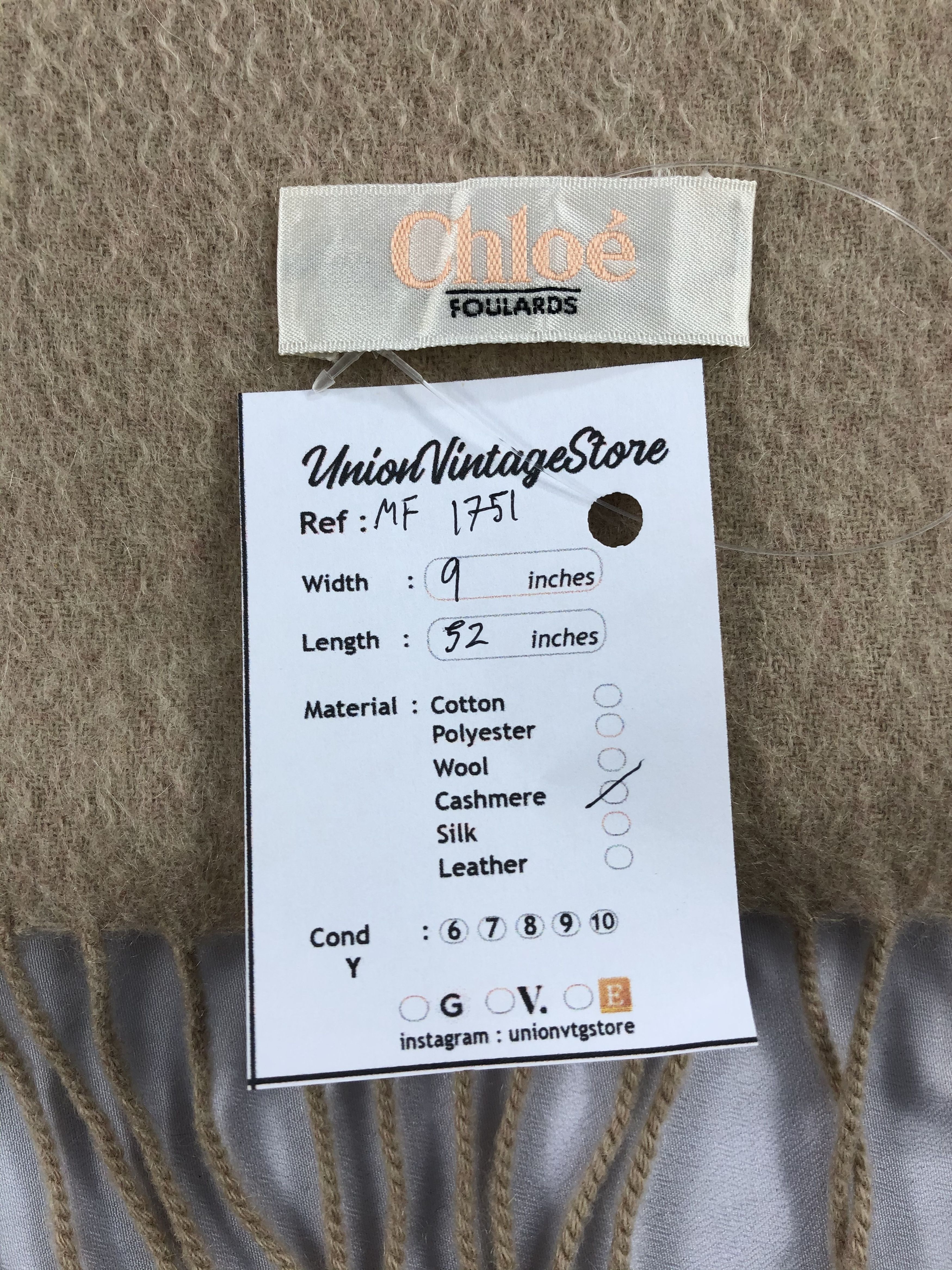 Chloe Vintage Chloe Scarf/Muffler/Neckwear MF1751 Size ONE SIZE - 5 Thumbnail