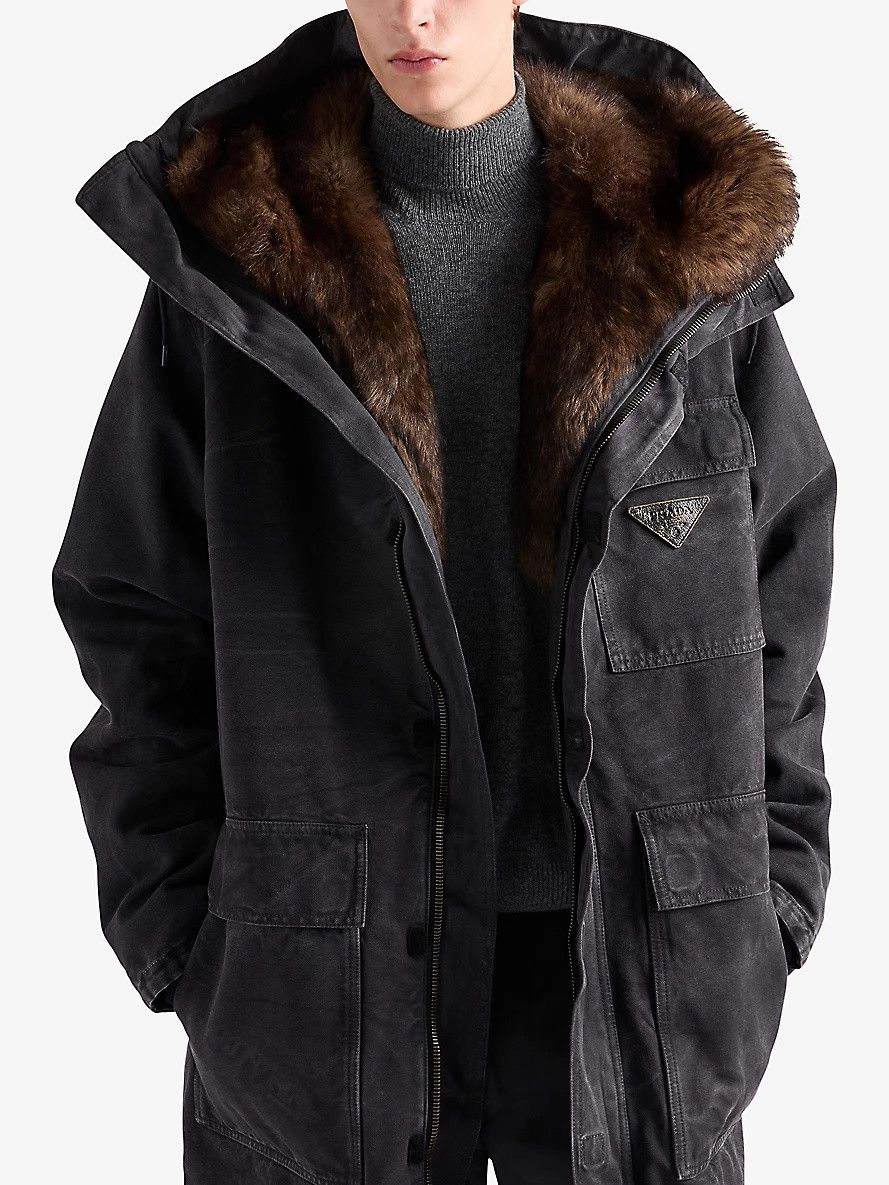 Prada o1bcso1str1025 Canvas Jacket in Black Size US S / EU 44-46 / 1 - 3 Thumbnail