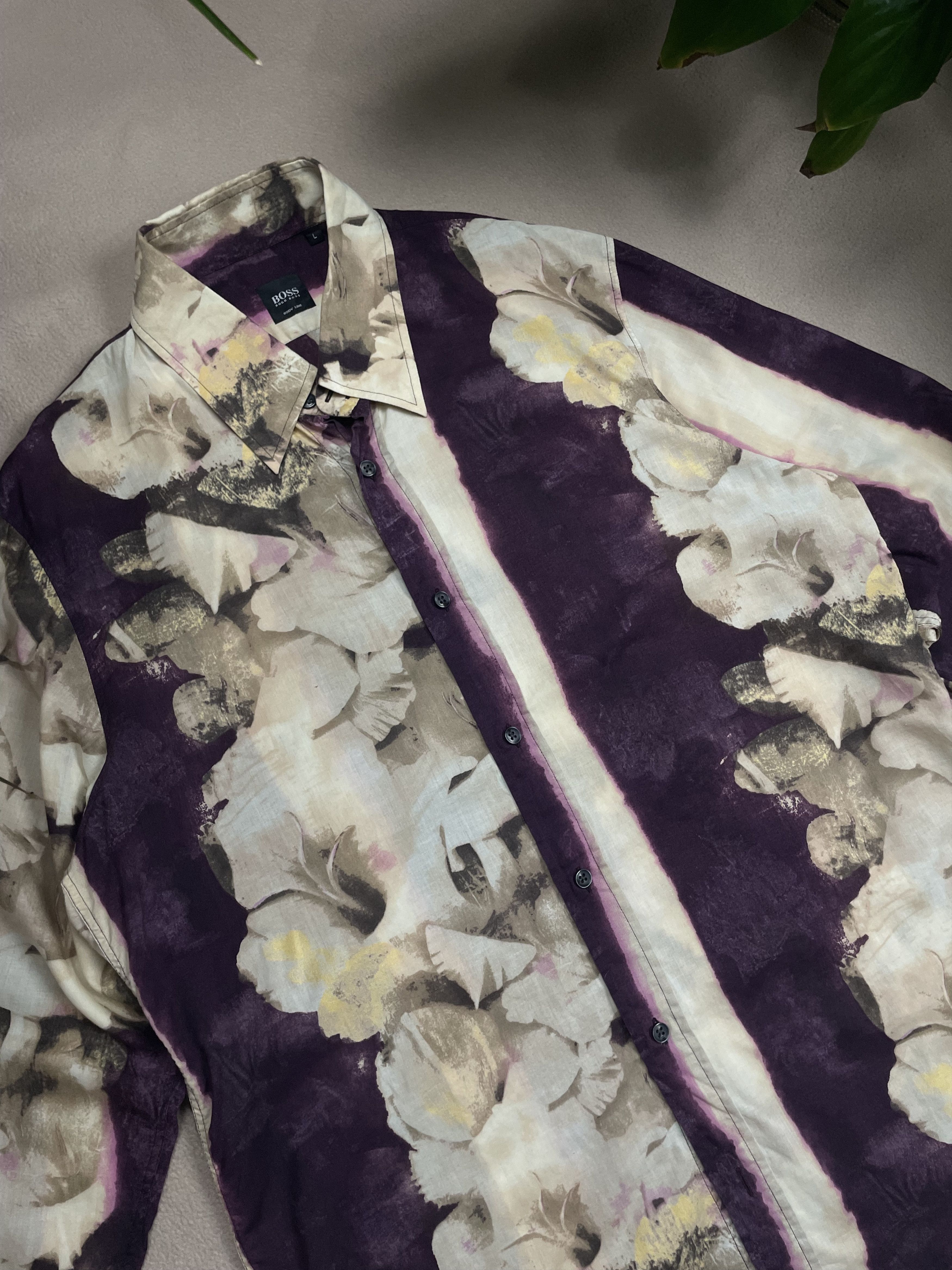 Hugo Boss Hugo Boss Black Label Casual Long Sleeve Print Shirts Size L Size US L / EU 52-54 / 3 - 2 Thumbnail