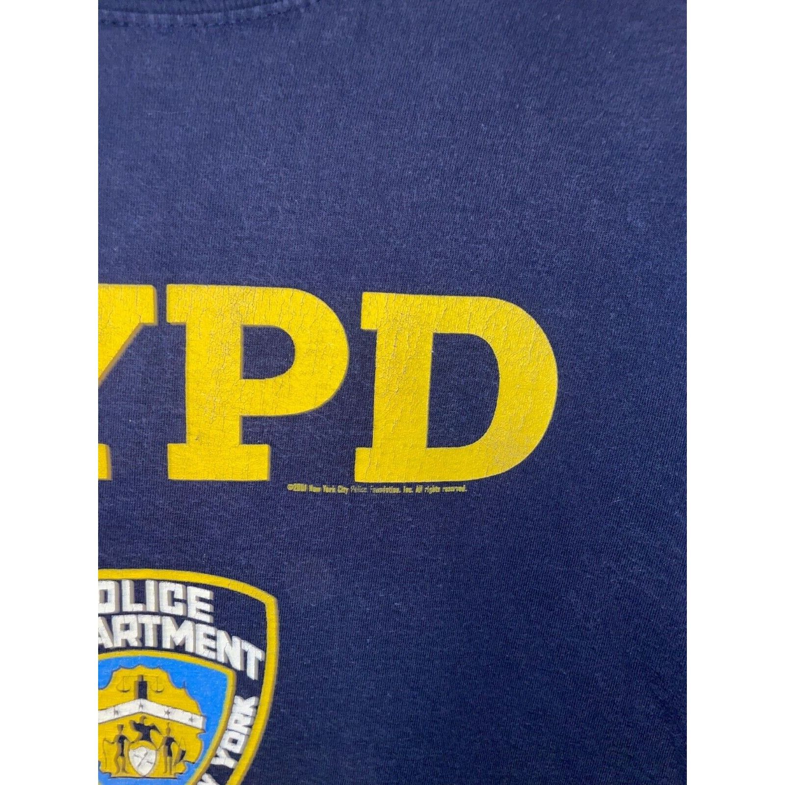 Jerzees Vintage NYPD Shirt New York Police Department Blue Tee Large Size US L / EU 52-54 / 3 - 3 Thumbnail