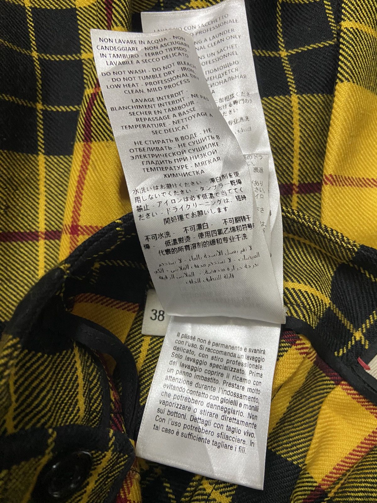 Designer × Gucci Gucci Embroidered Tartan Wool Wrapped Skirt Runway Size 26" / US 2 / IT 38 - 14 Thumbnail