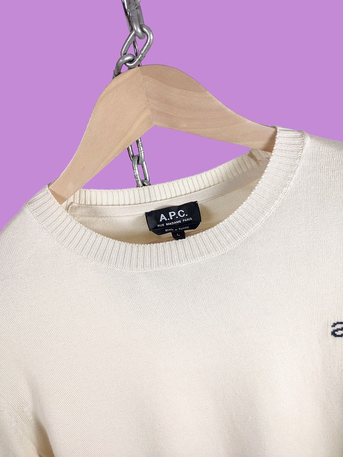 A.P.C. S/S 2018 A.P.C. Logo Cotton Knitted Jumper Size US L / EU 52-54 / 3 - 7 Thumbnail