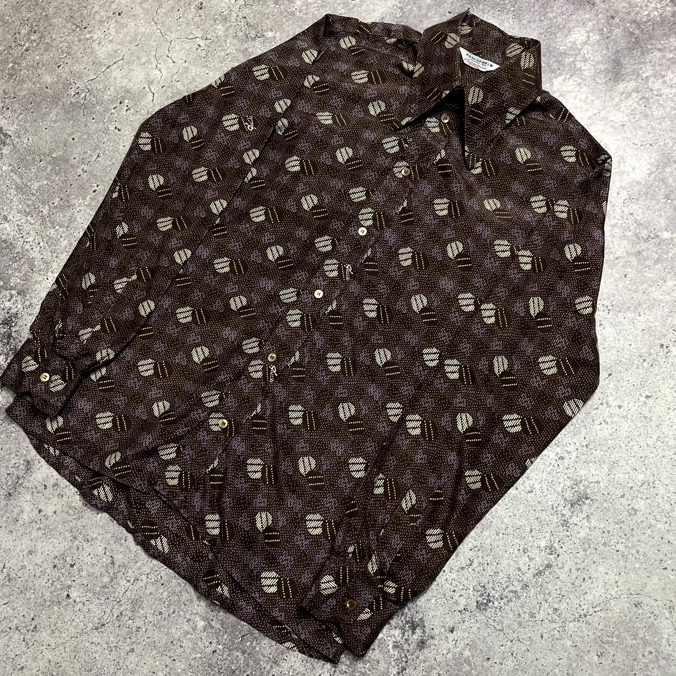 Vintage Vintage Pancaldi Brown Geometric Pattern Shirt Size M Size US M / EU 48-50 / 2 - 5 Thumbnail