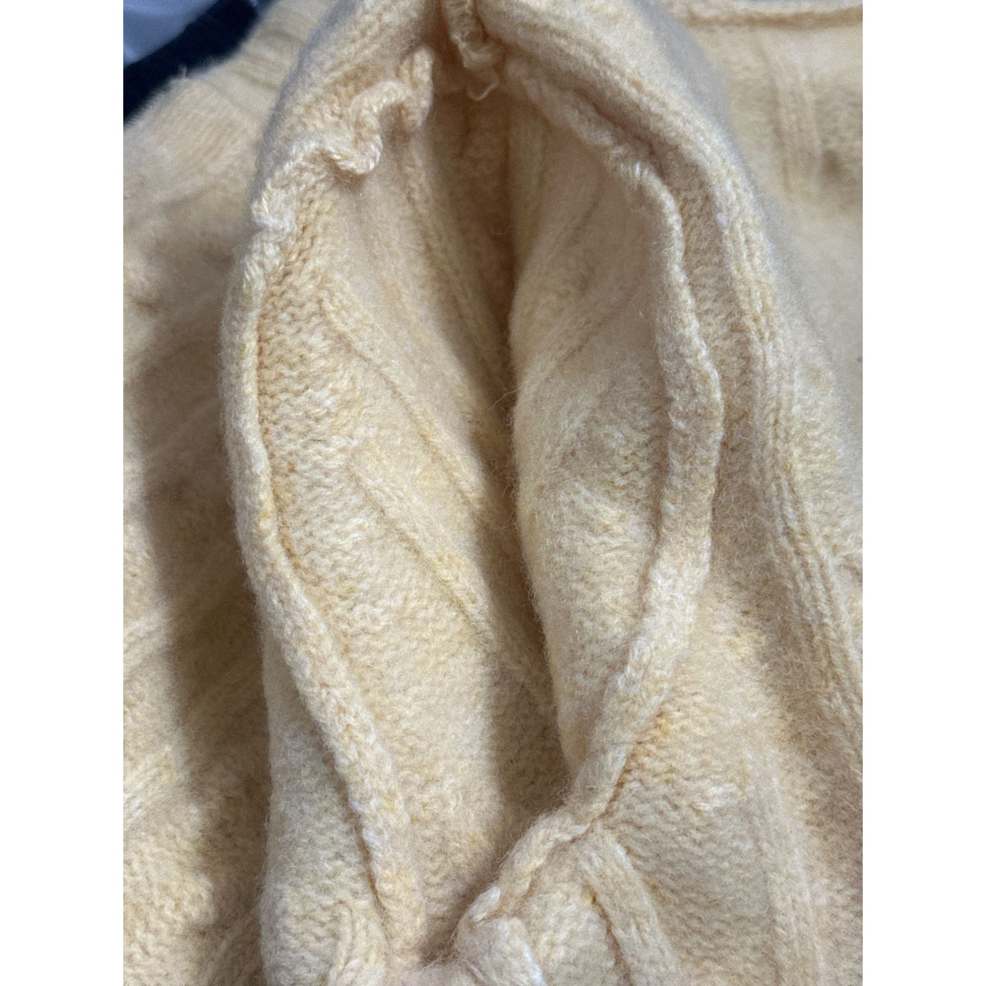 Abercrombie & Fitch Abercrombie & Fitch Yellow Cable Knit Wool Hoodie Sweater Wo Size M / US 6-8 / IT 42-44 - 15 Thumbnail