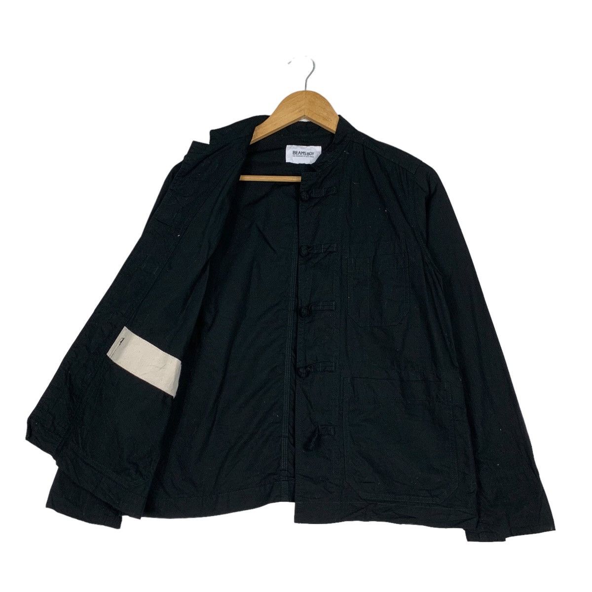 Beams Plus BEAM BOY Black Cotton Mandarin Jacket #0993-C44 Size US S / EU 44-46 / 1 - 9 Thumbnail