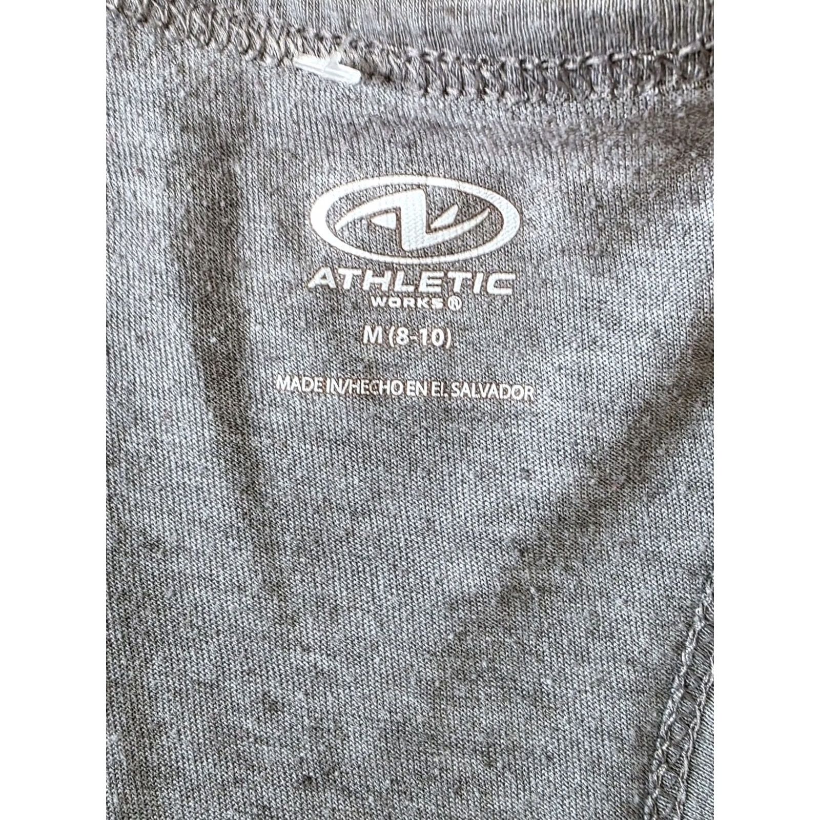 Athletic Works Athletic Works Womens Active Racerback Tank M 8 - 10 Shirt Sleeveless Gray Polyester Spandex Moisture Wicking Size ONE SIZE - 5 Thumbnail