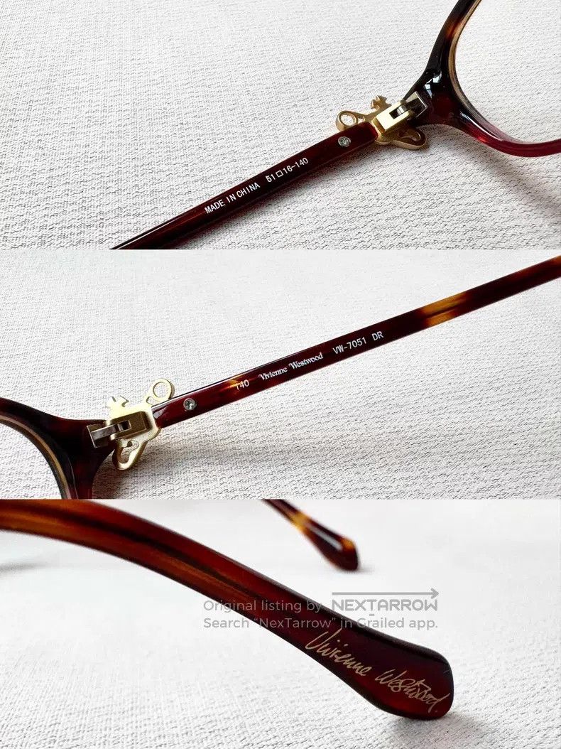 Vivienne Westwood Vivienne Westwood Vintage Tortoise Brown Saturn Pin-On Gla Size ONE SIZE - 4 Thumbnail