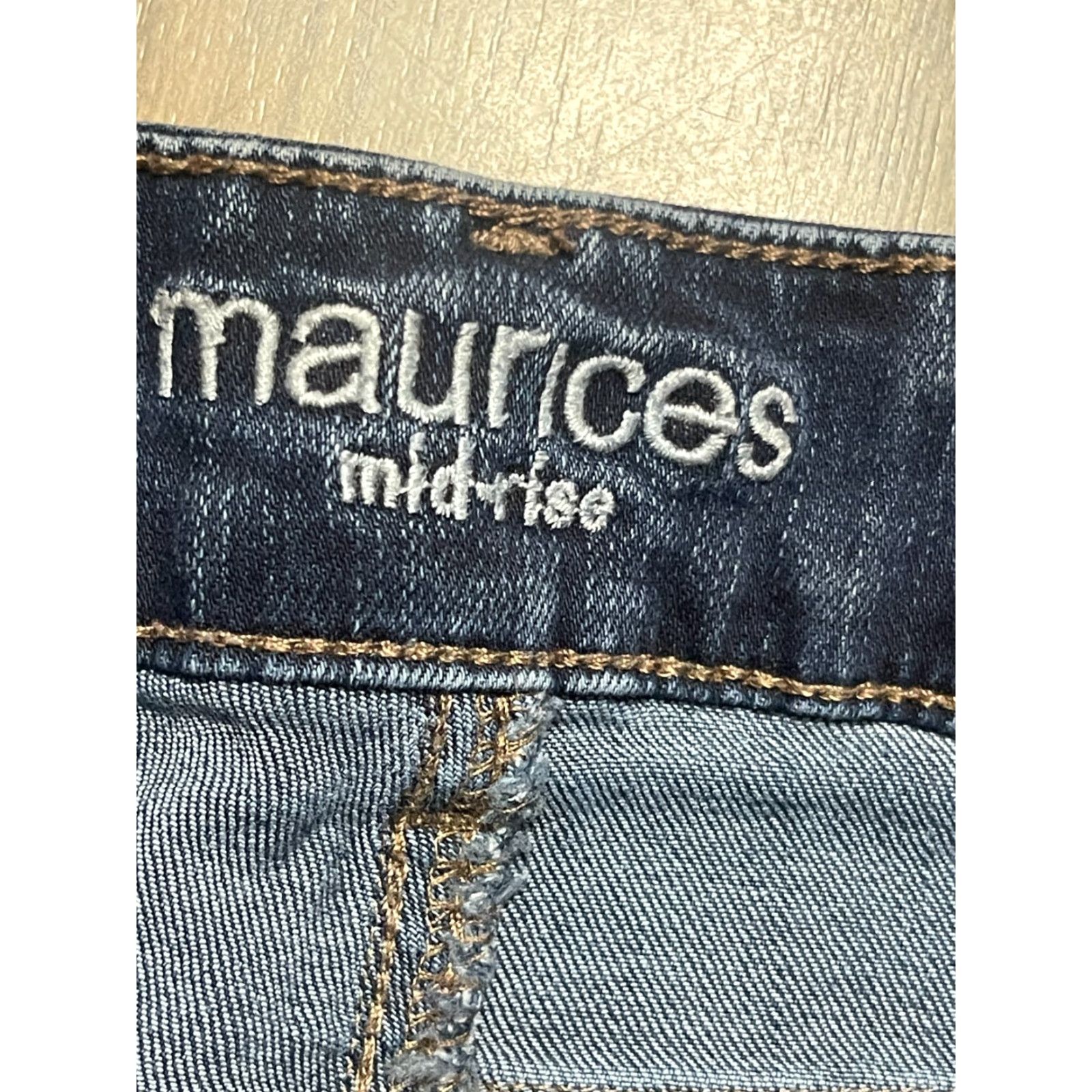 Vintage Maurices Jeans Women's Size 6 Blue Denim 5-Pocket Pockets Mid Rise Bootcut Regular Inseam 31.5 in Size 28" / US 6 / IT 42 - 4 Thumbnail