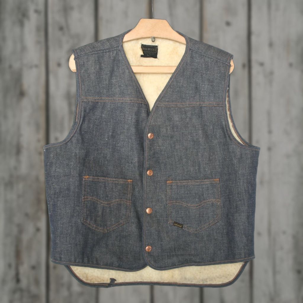 Sears Vintage Sears Roebucks Blue Denim Sherpa Lined Chore Vest L Men’s Size Large Denim blue vest Shoal? Size US L / EU 52-54 / 3 - 1 Thumbnail