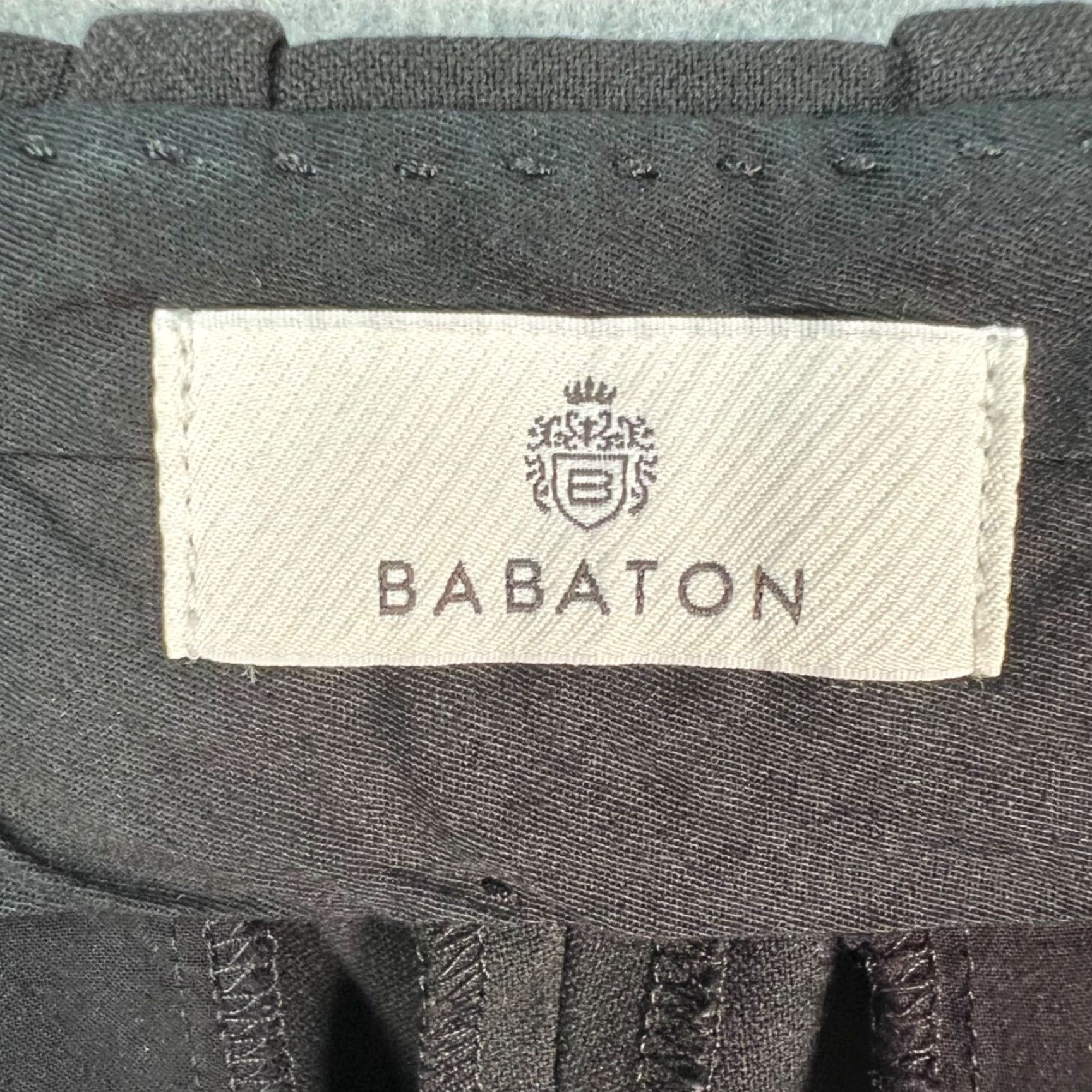 Vintage Babaton Black High-Waisted Wide-Leg Pleated Utility Cargo Pants Women Size 6 Size 28" / US 6 / IT 42 - 3 Thumbnail