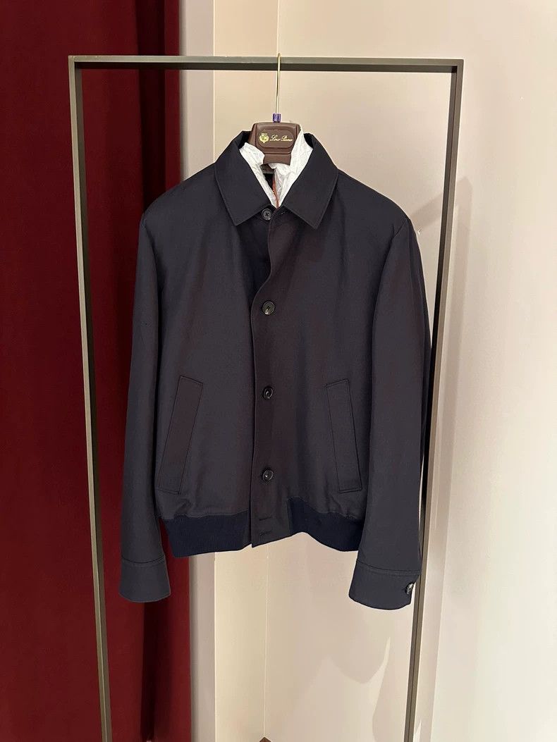Loro Piana LORO PIANA Men's waterproof collar jacket 100% linen Size US M / EU 48-50 / 2 - 1 Thumbnail