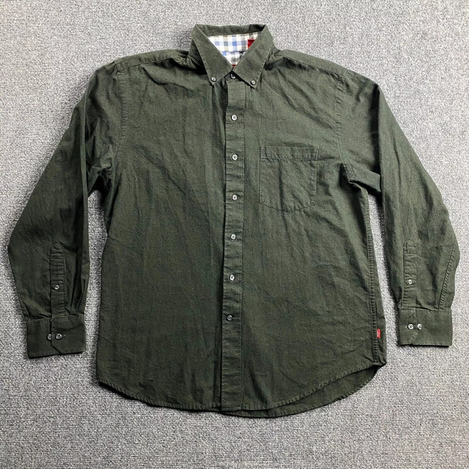 Izod Izod Flannel Shirt Men's Medium Green Button Down Size US M / EU 48-50 / 2 - 1 Thumbnail
