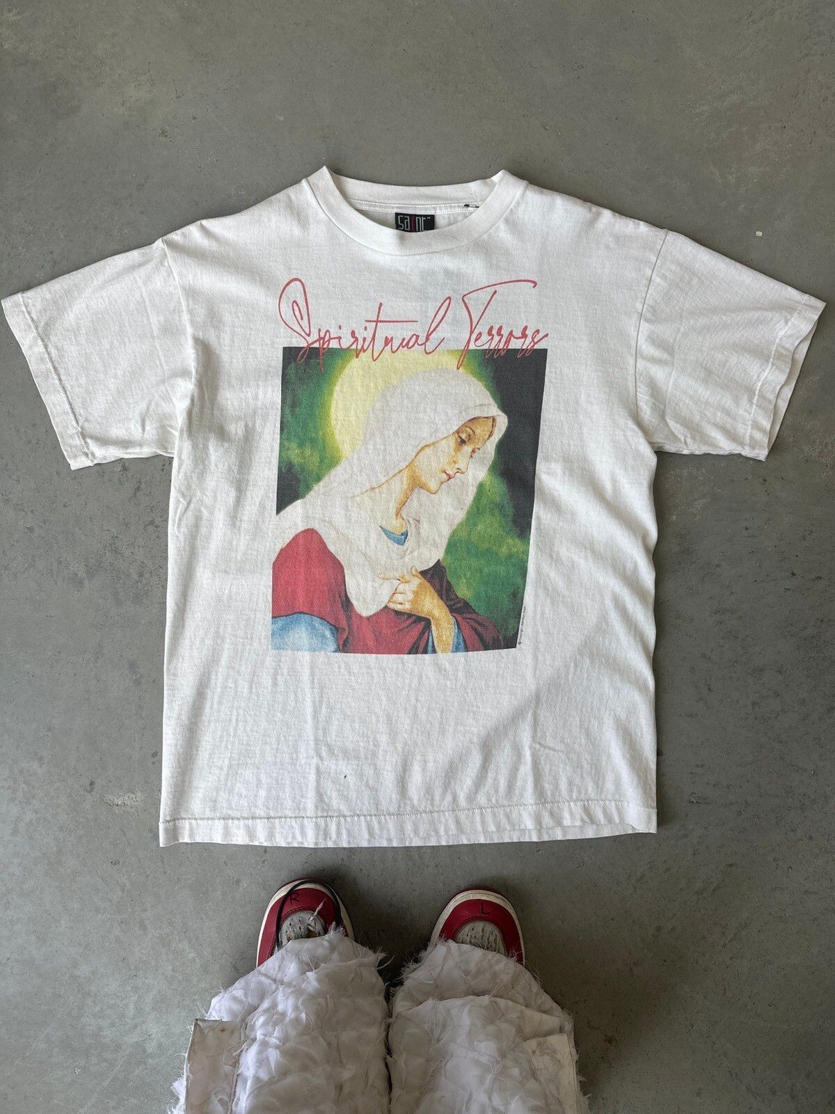 Pre-owned Saint Michael Saint Mxxxxxx Spiritual Maria T-shirt Vintage White