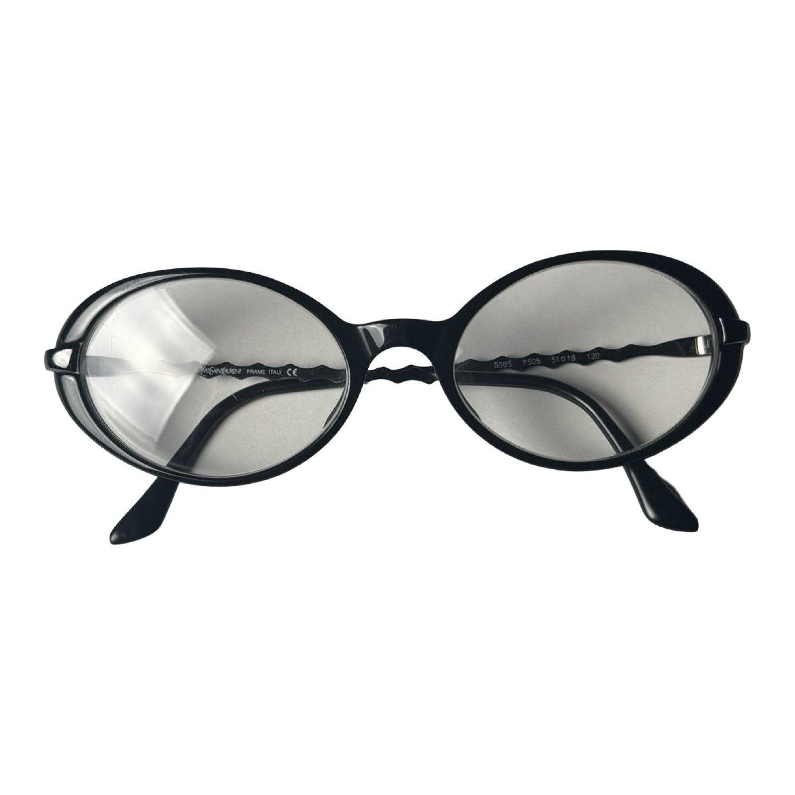 Yves Saint Laurent Yves Saint Laurent glasses 5085 Y505 Black Gunmetal Oval Size ONE SIZE - 1 Thumbnail